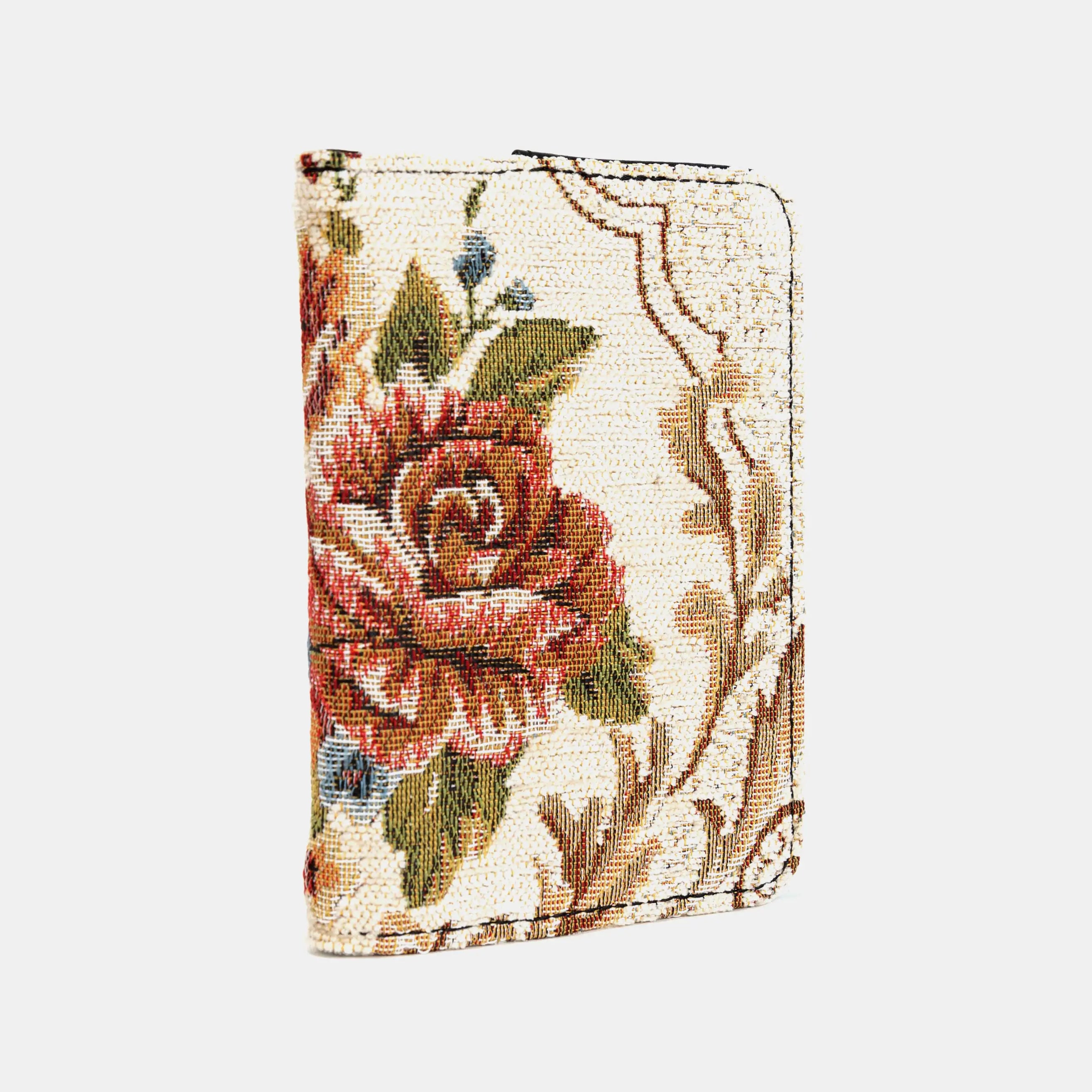 Floral Cream Passport Cover of Ameica  side front