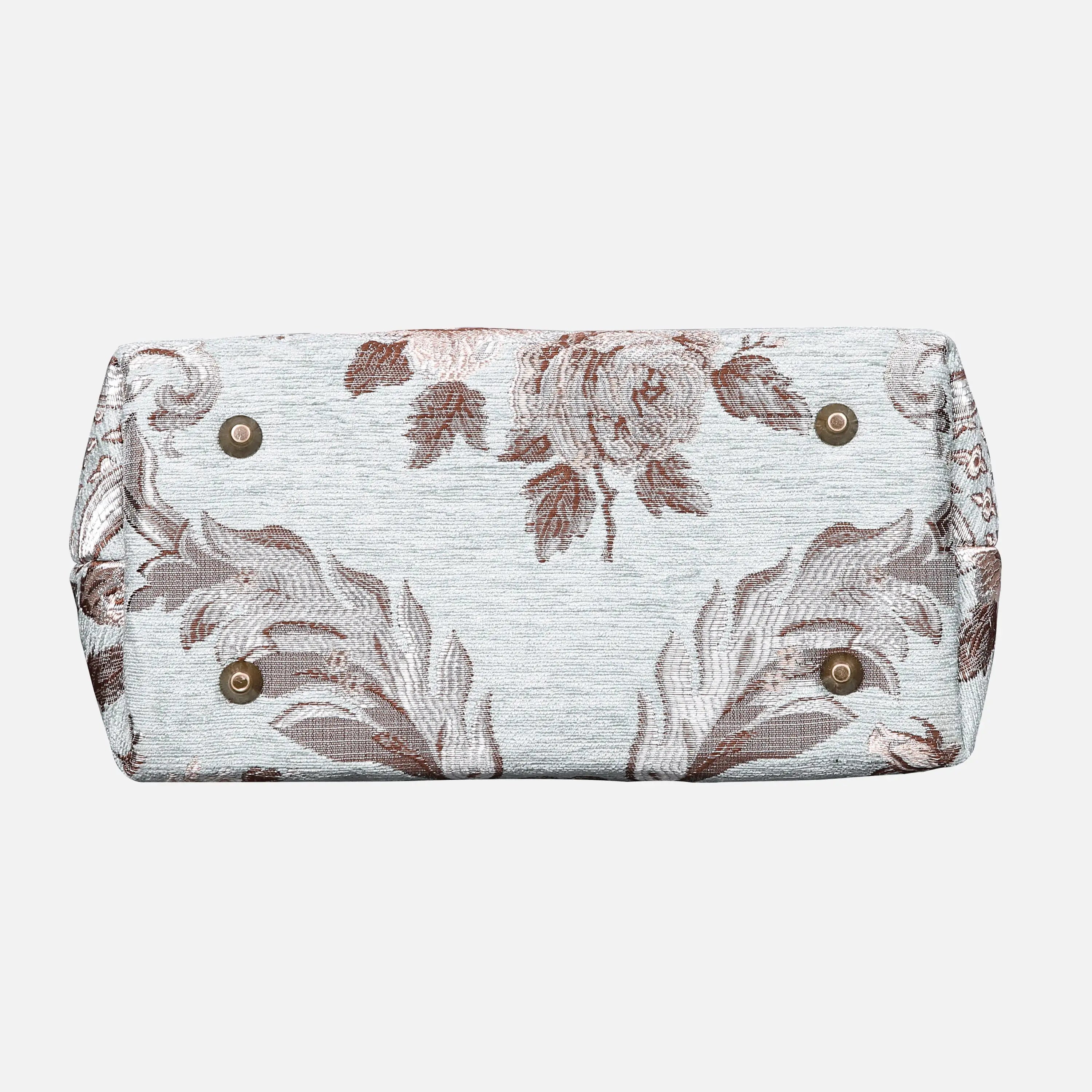 Floral Mint Carpet Satchel carpet bag MCW Handmade bottom