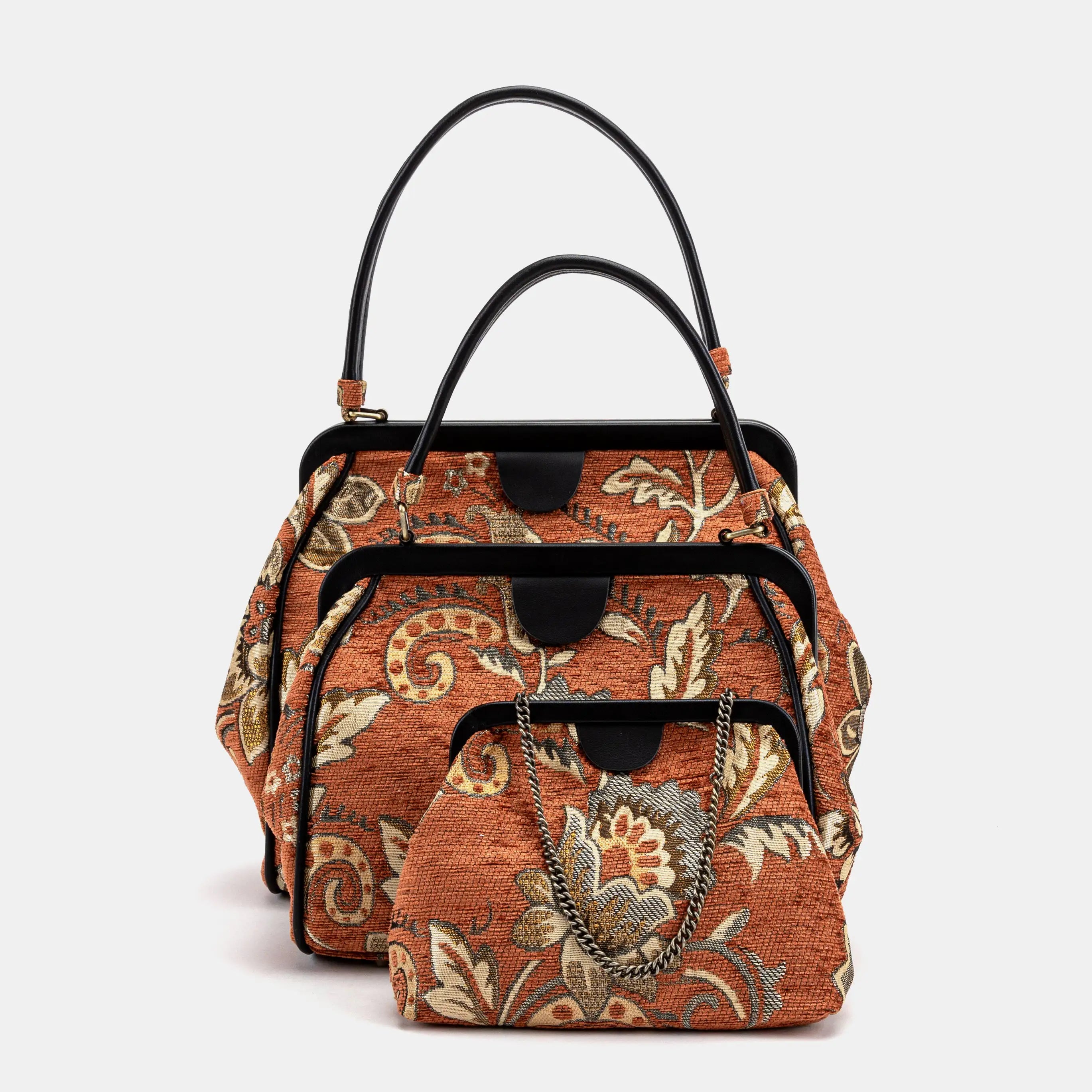 Floral Paisley Orange Alma Bag of America