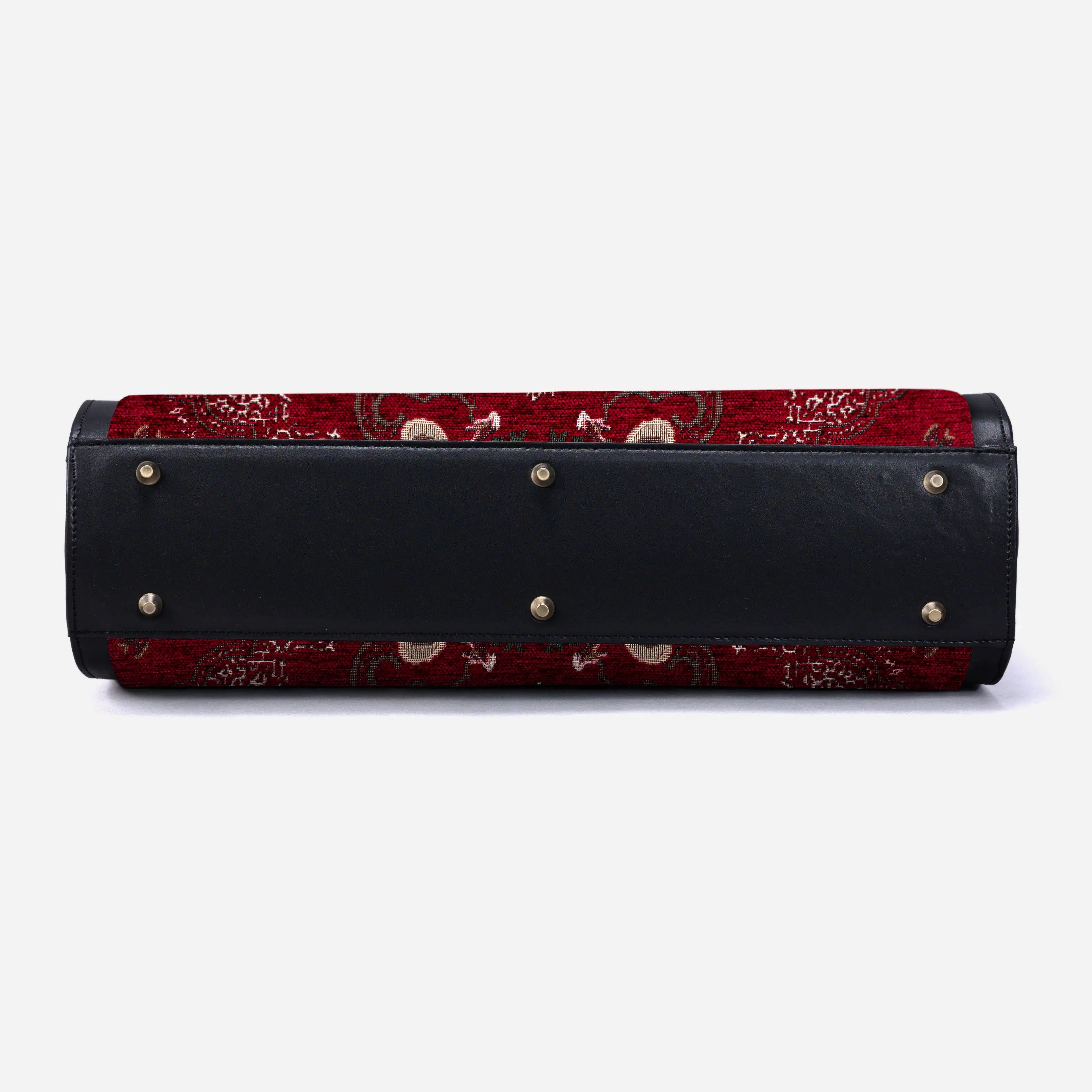 Floral Red Business Tote of America  bottom