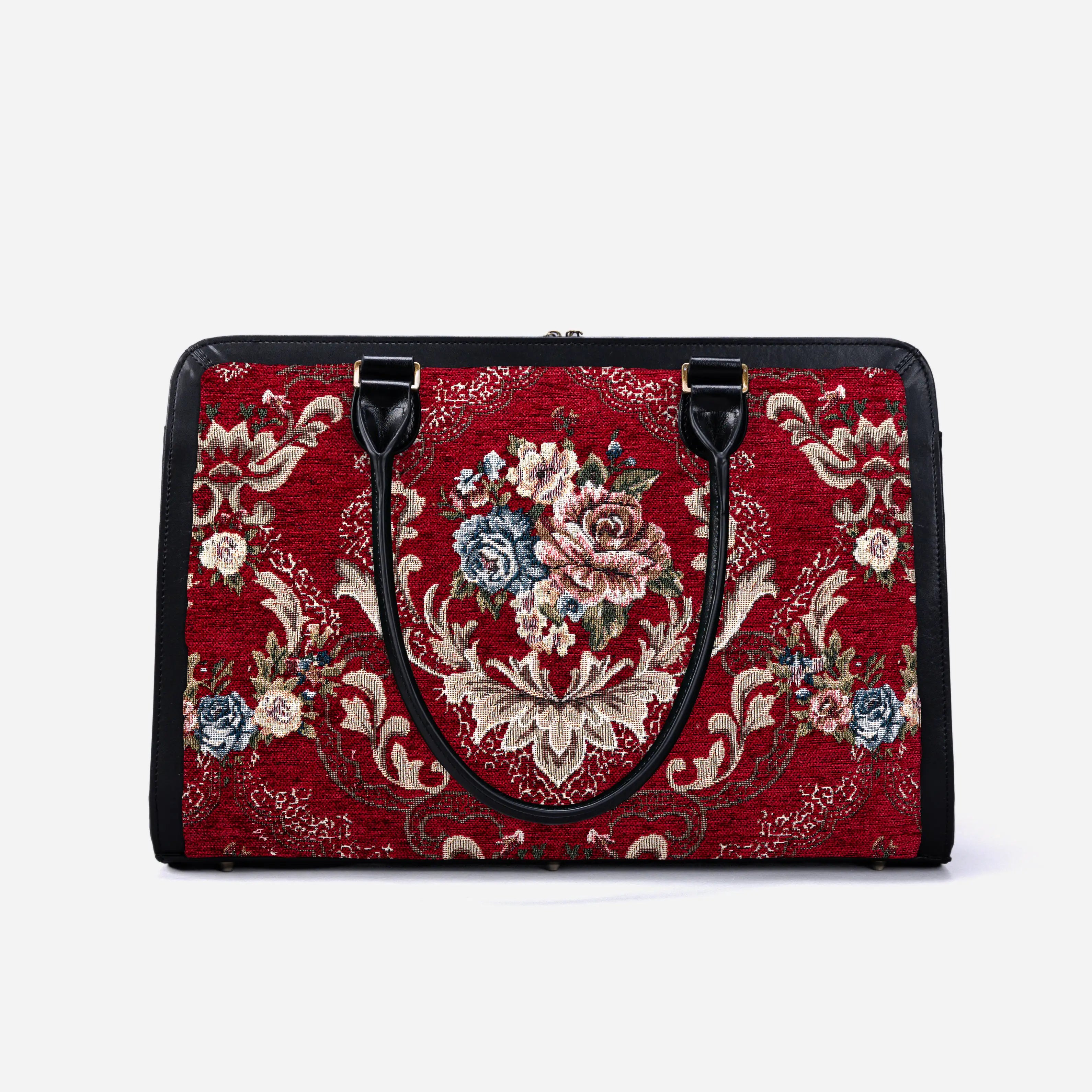 Floral Red Business Tote of America back