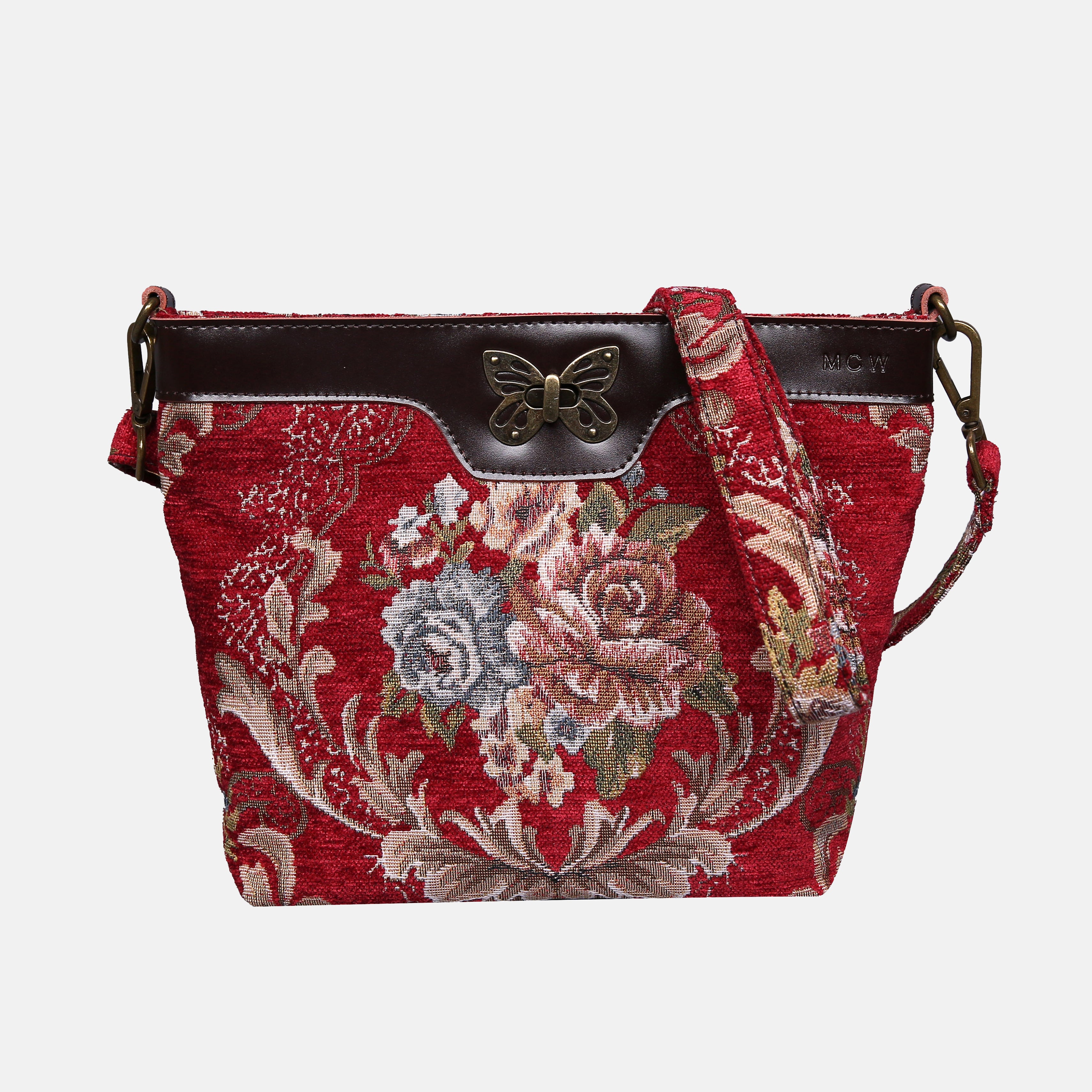 Floral Red Carpet Crossbody Bag carpet bag MCW Handmade of America main