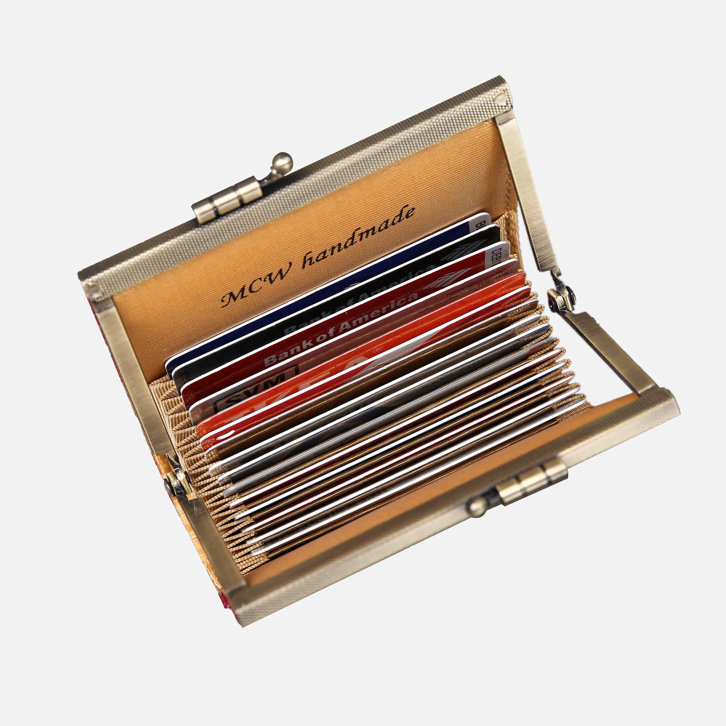 Floral Wine Card Wallet  of America 17 slots in use