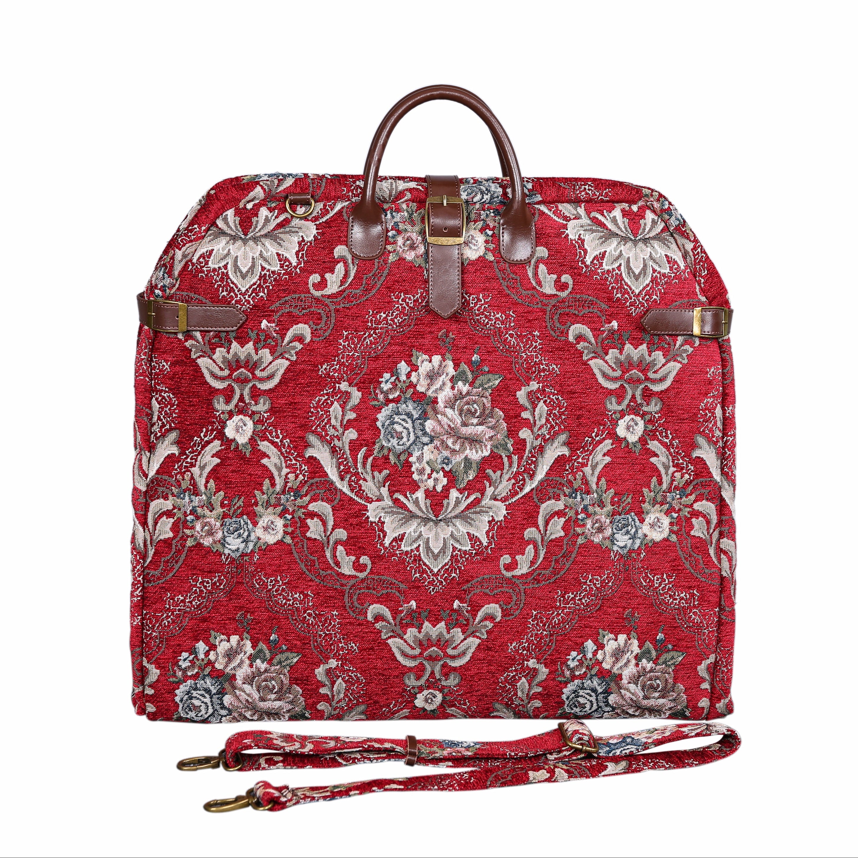 Floral Red Carpet Garment Bag carpet bag of America main