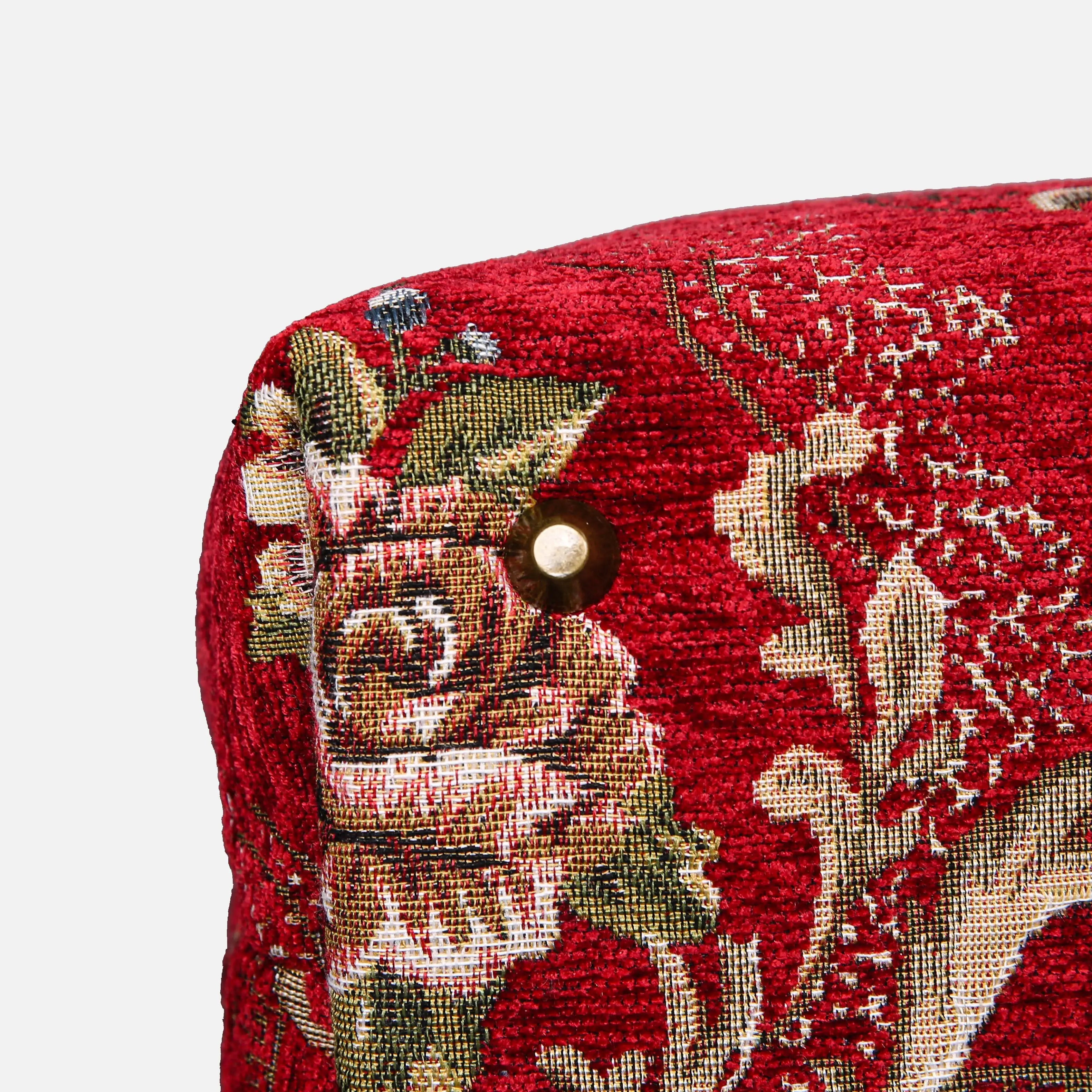 Floral Red Carpet Laptop Backpack Carpetbag of America bottom