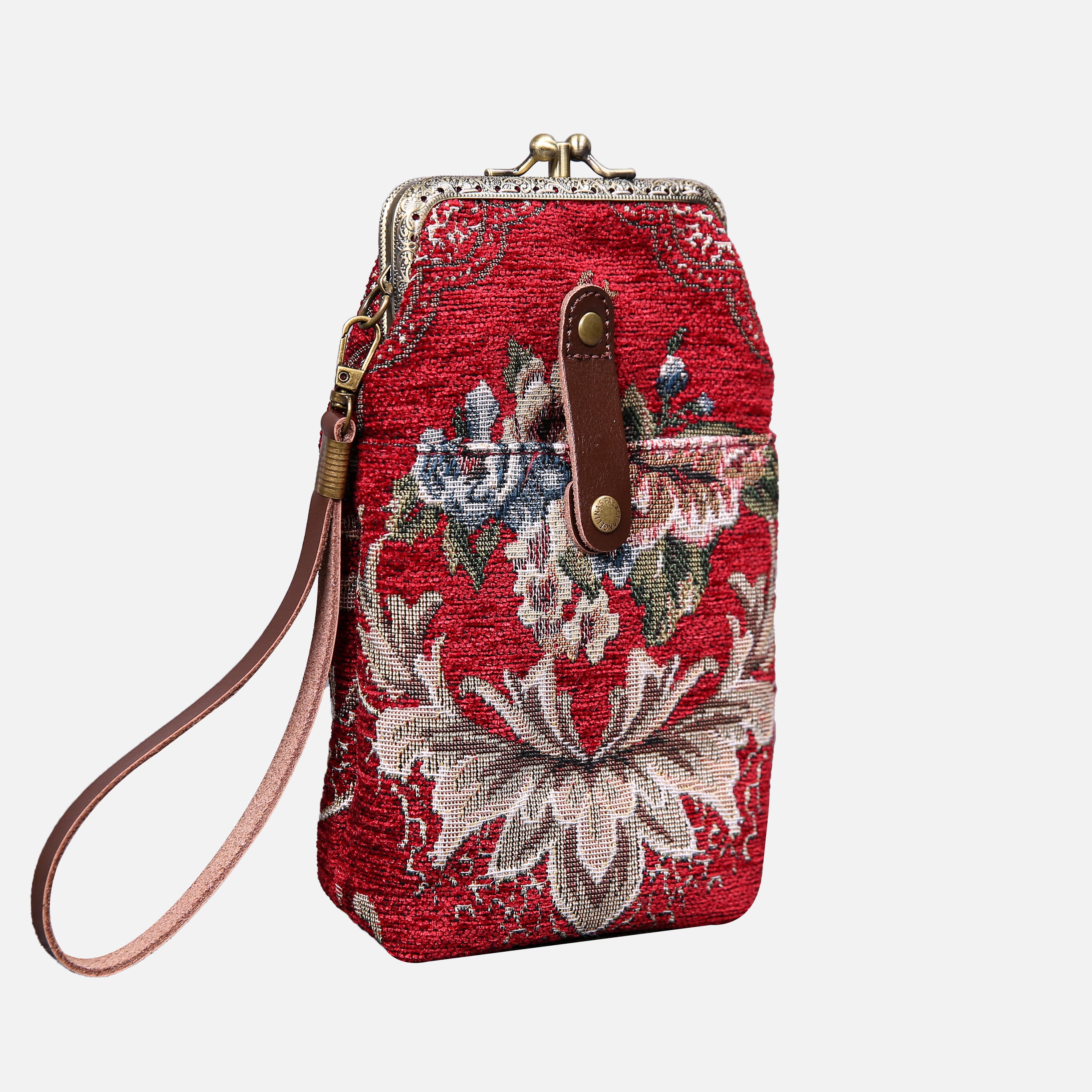 Floral Red Carpet Phone Case Carpetbag of America front side