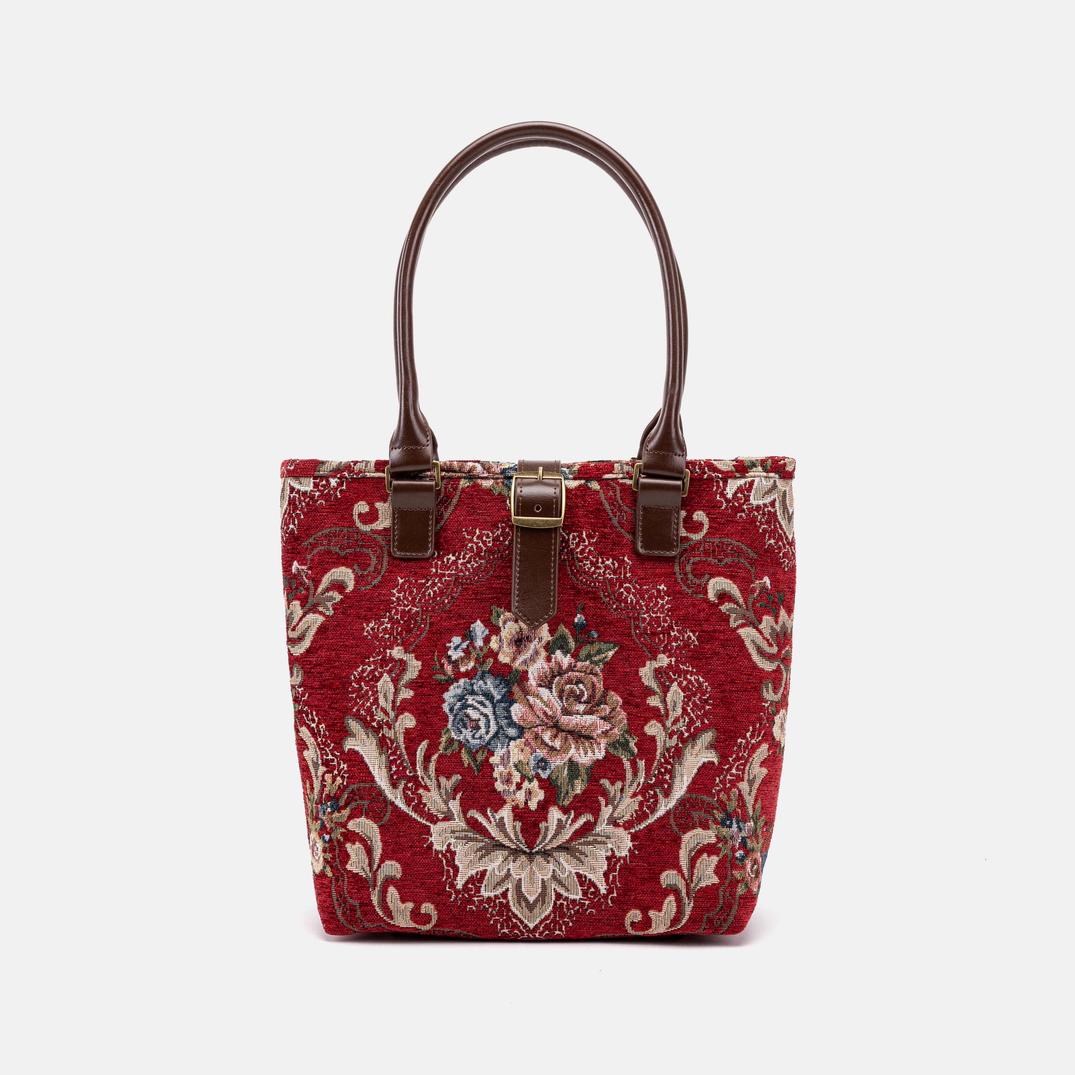 Floral Red Everyday Tote Bag of America main