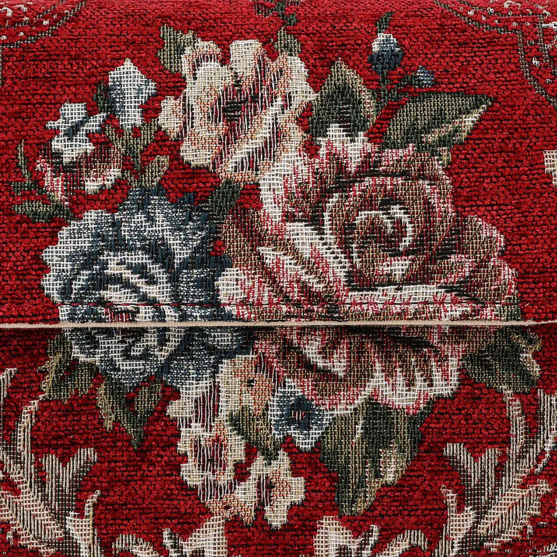 Floral Red Flap Crossbody Bag carpet bag of America pattern