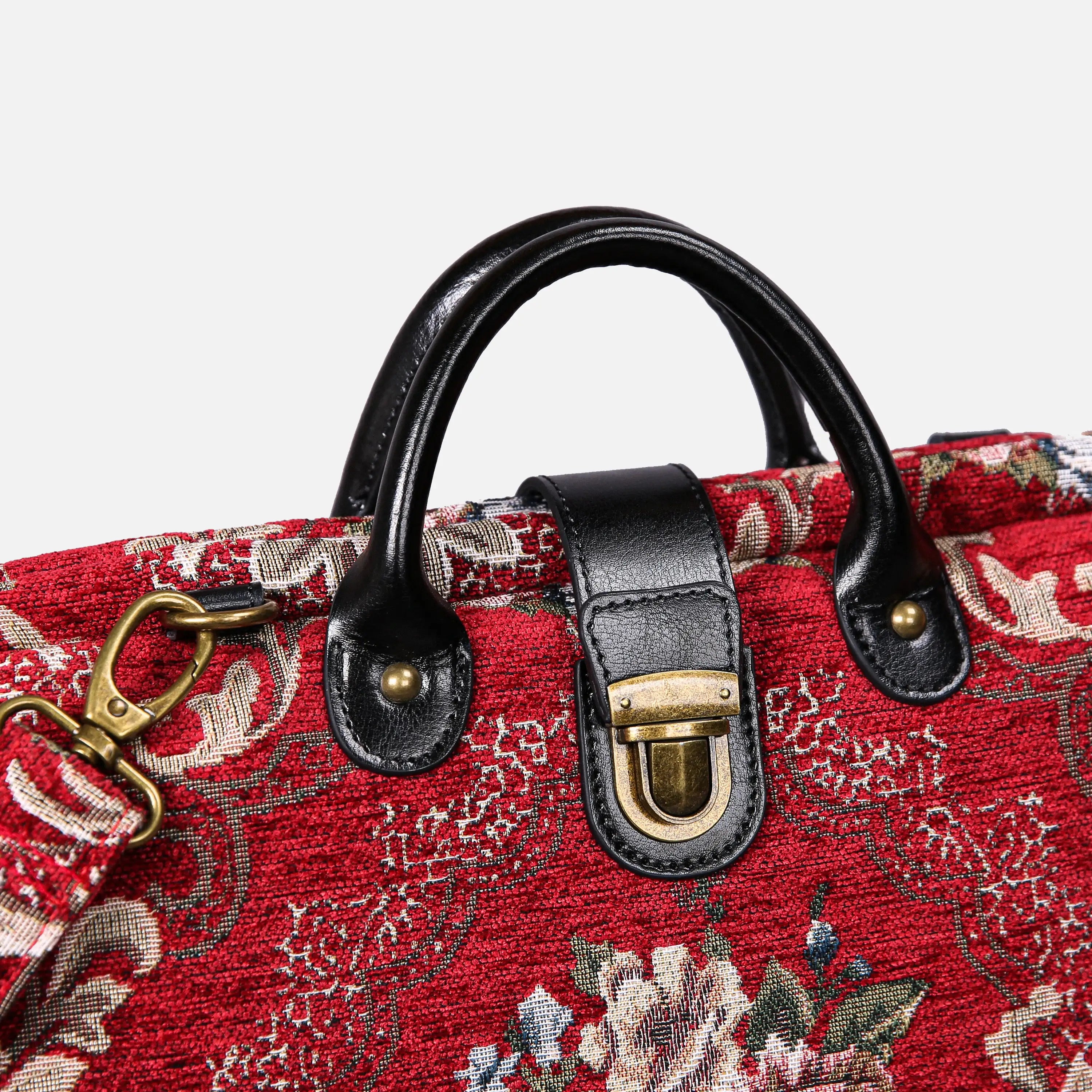 Floral Red carpet bag  of America handle