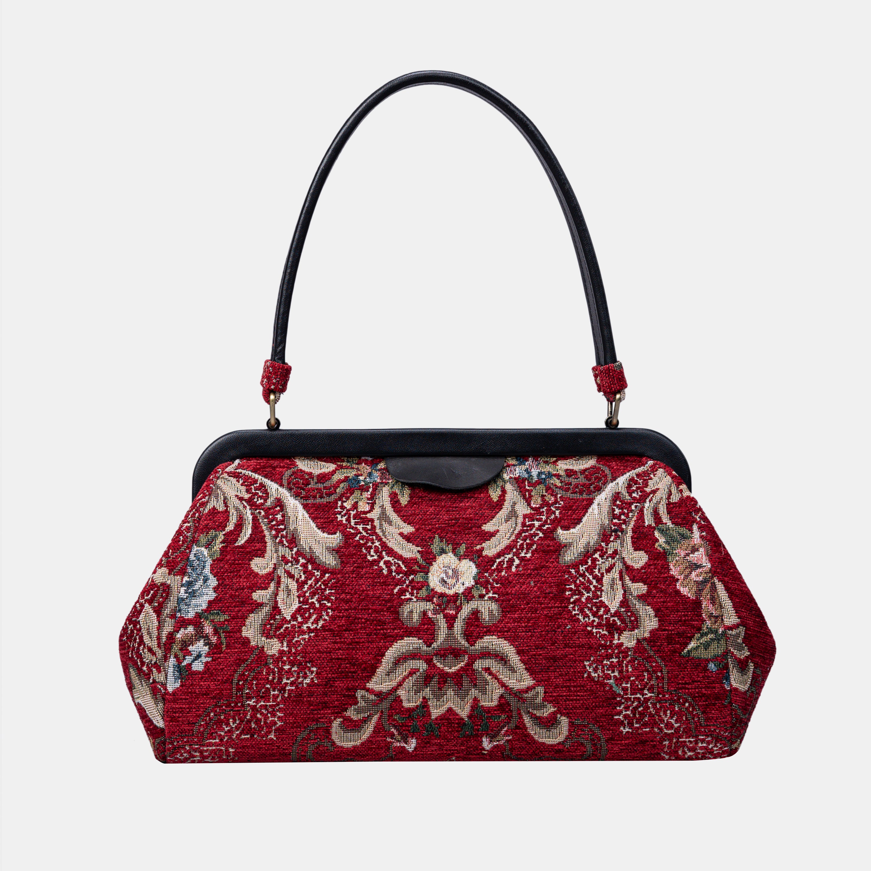Floral Red Shoulder Bag of America back