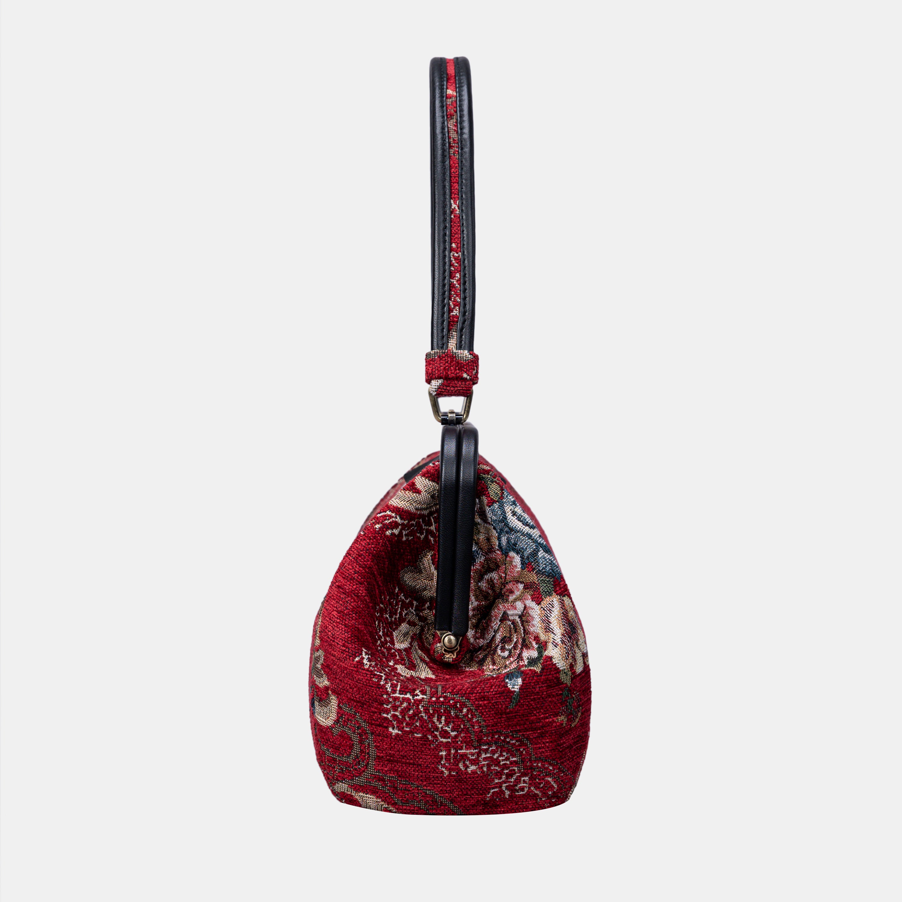 Floral Red Shoulder Bag of America  side