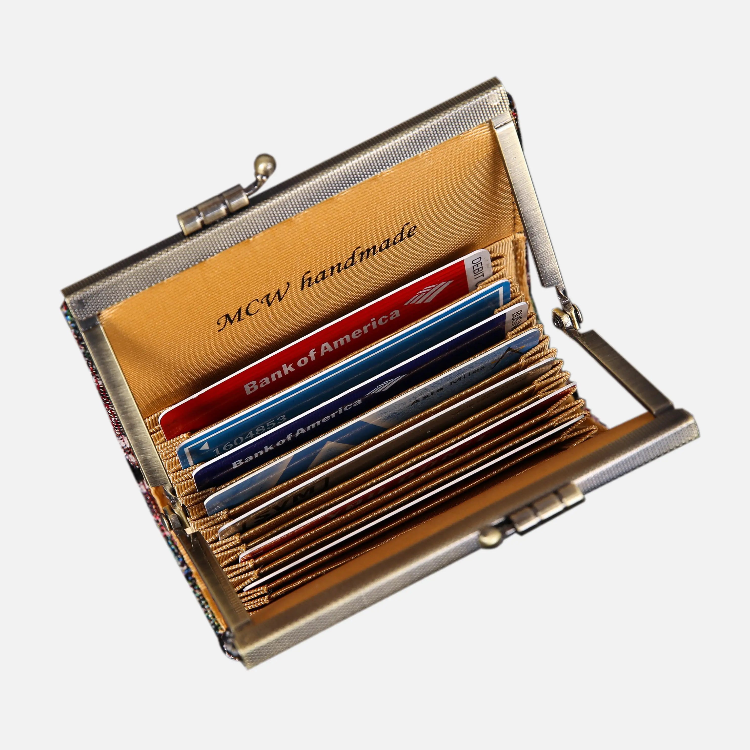 Floral Rose Card Wallet  of America 17 slots in use
