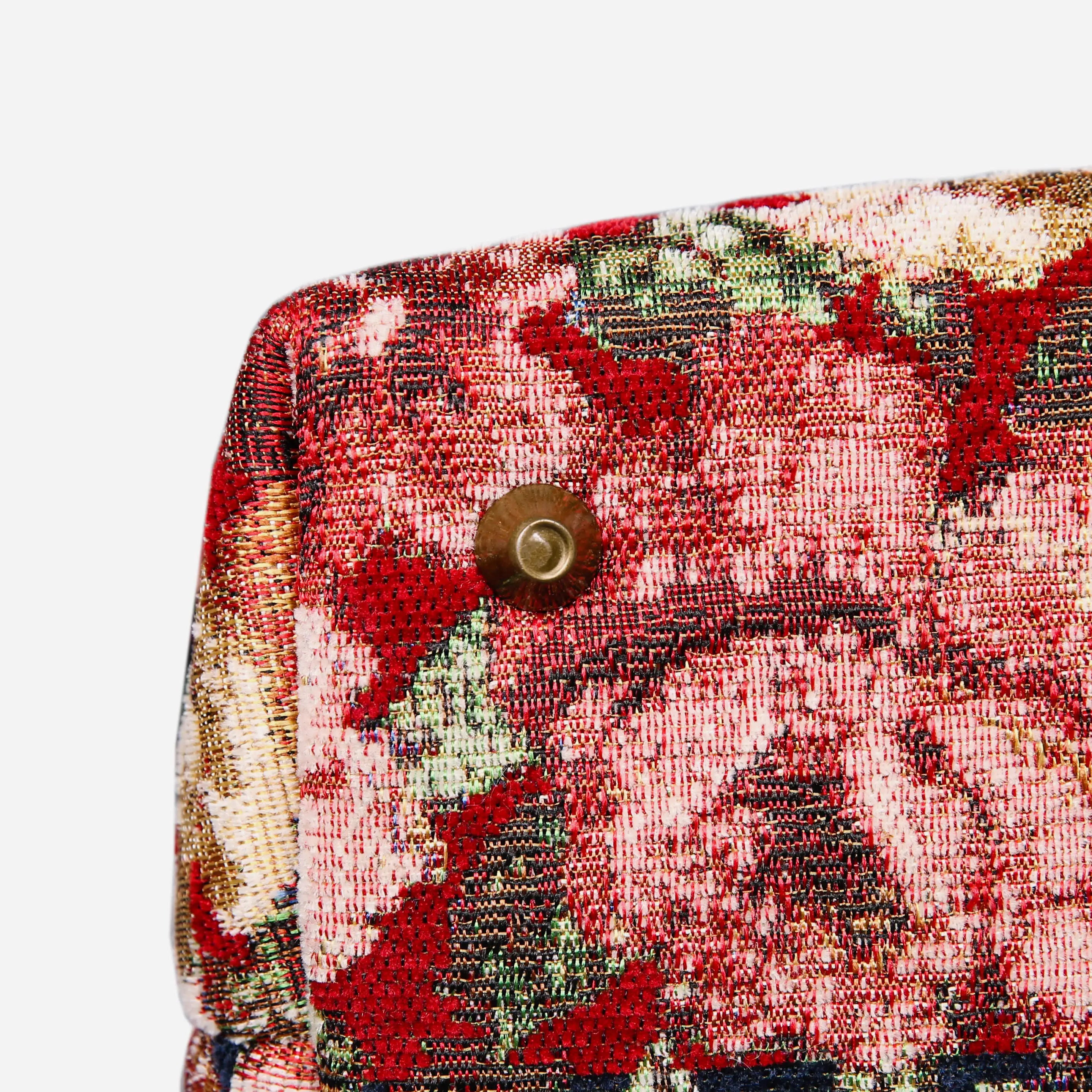 Floral Rose Carpet Handbag Purse carpet bag MCW Handmade of America bottom