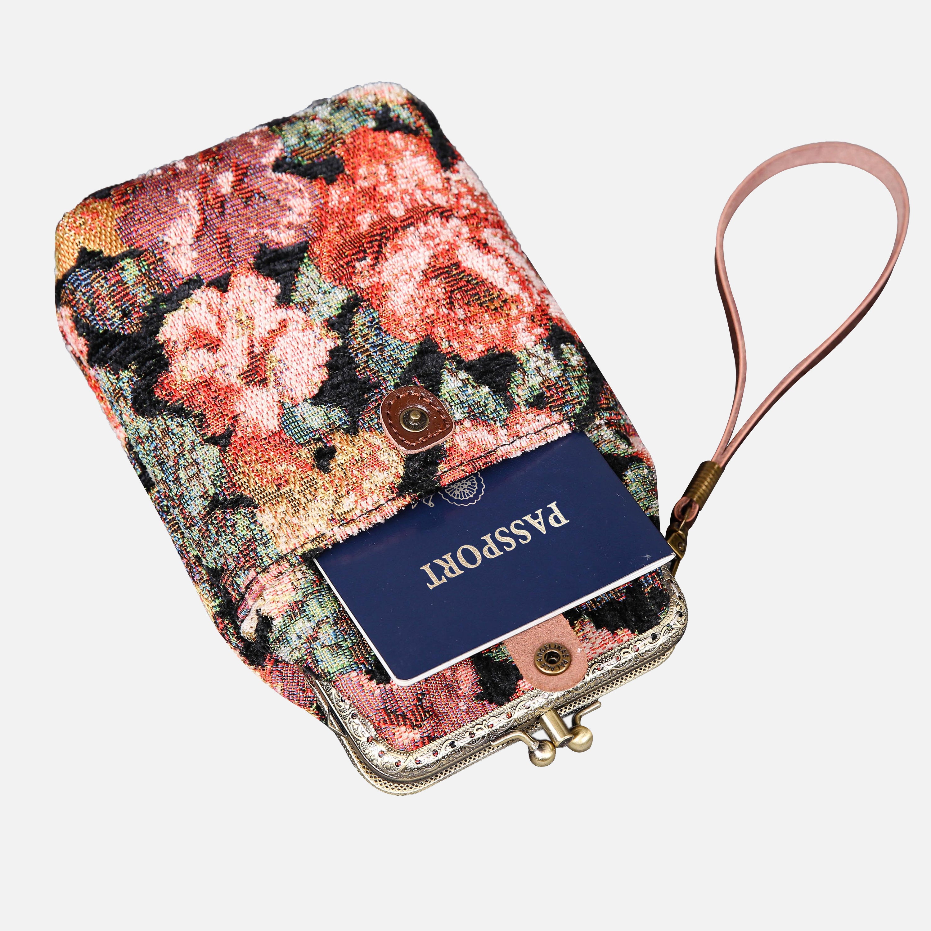 Floral Rose Carpet Phone Case Carpetbag of America pocket