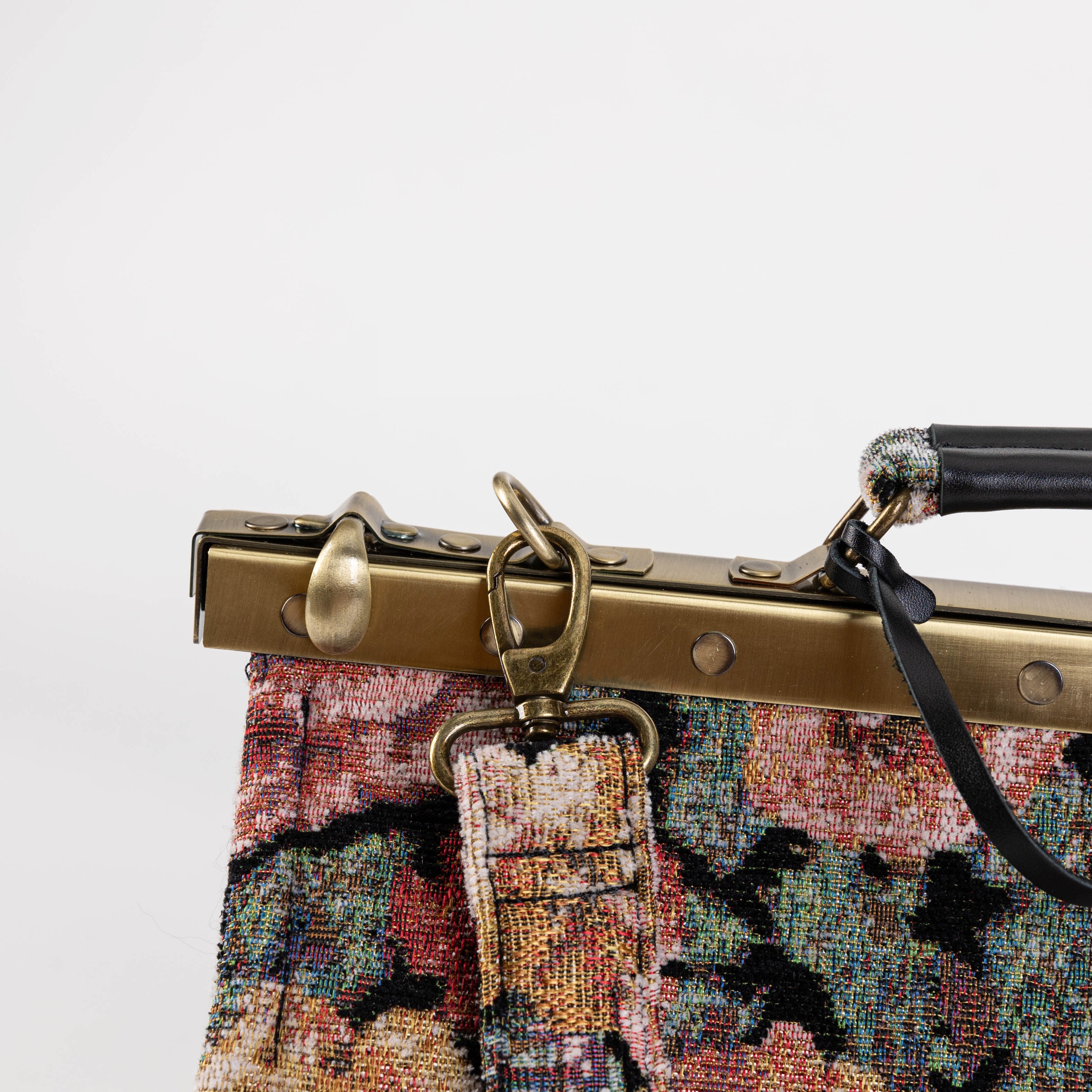 Floral Rose Celine Carpet Gladstone Bag of America shoulder strap clasp