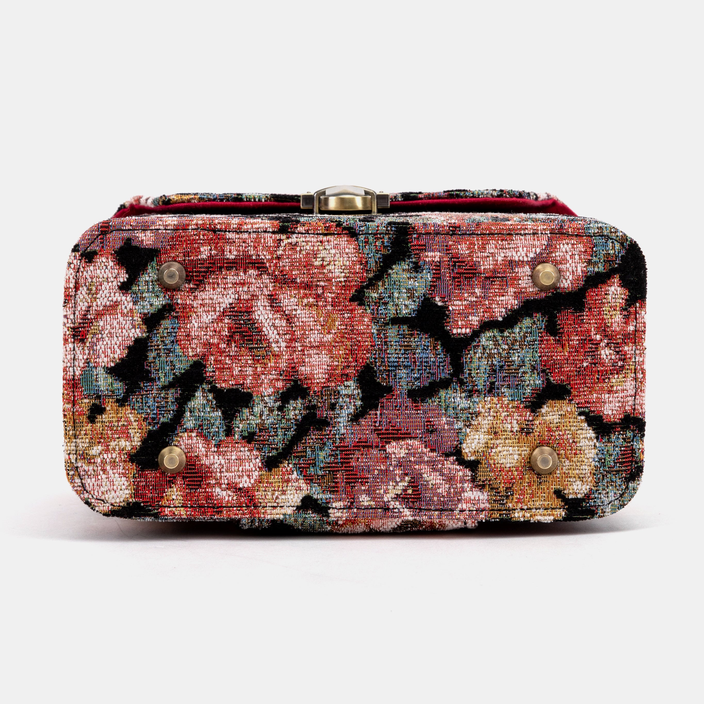 Floral Rose Clara Medium Train Case Purse of America bottom