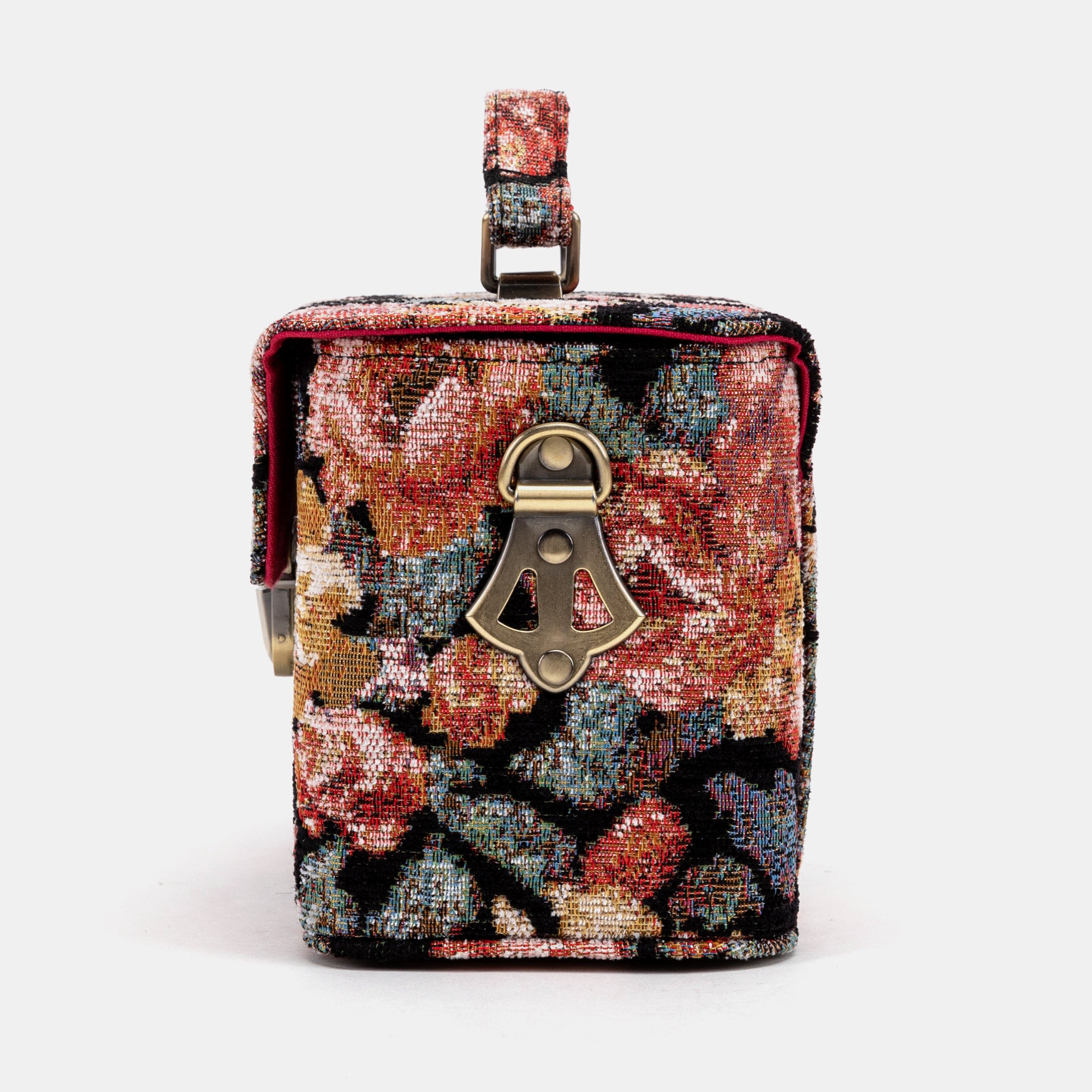 Floral Rose Clara Medium Train Case Purse of America side