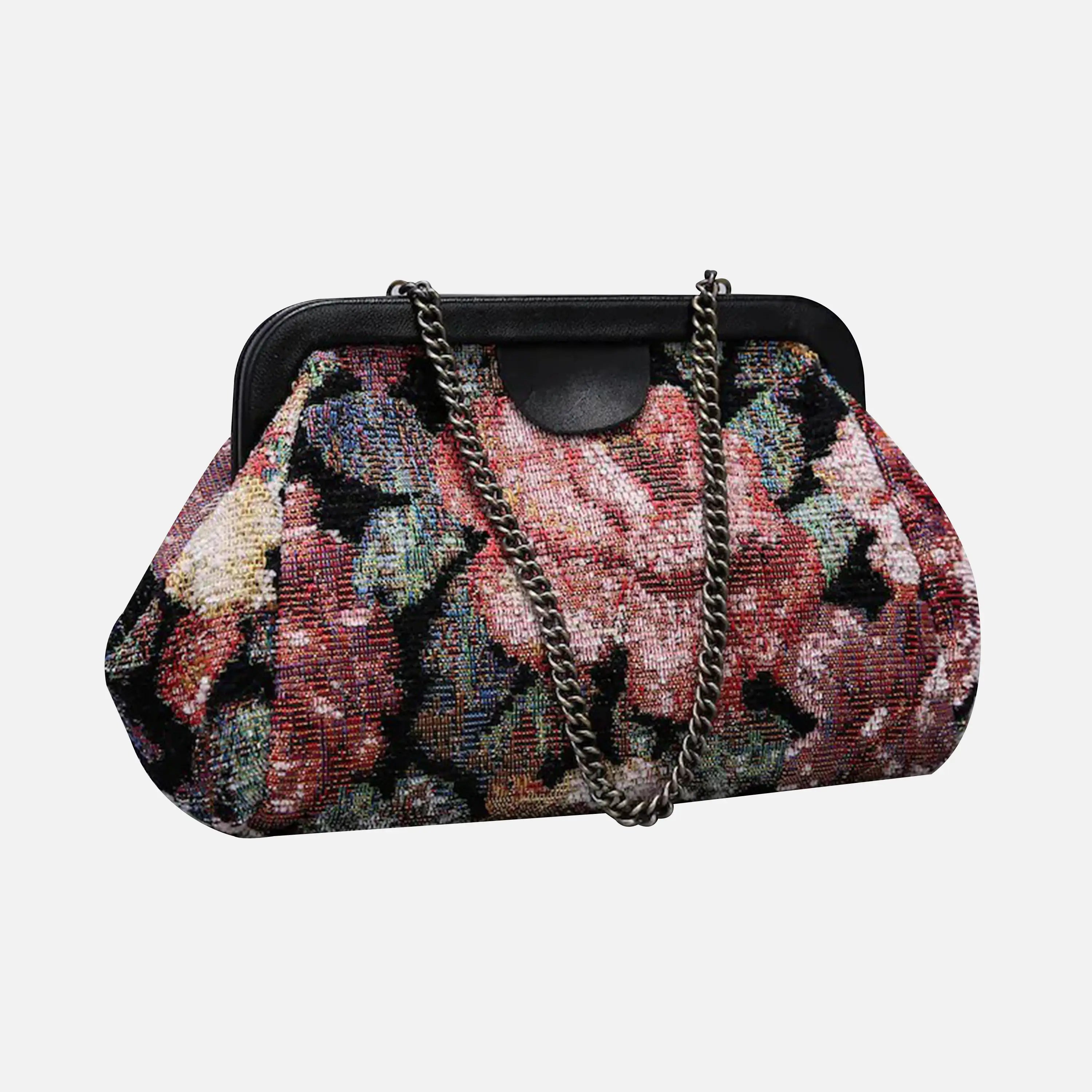 Floral Rose Evening Bag Clutch carpet bag of America front