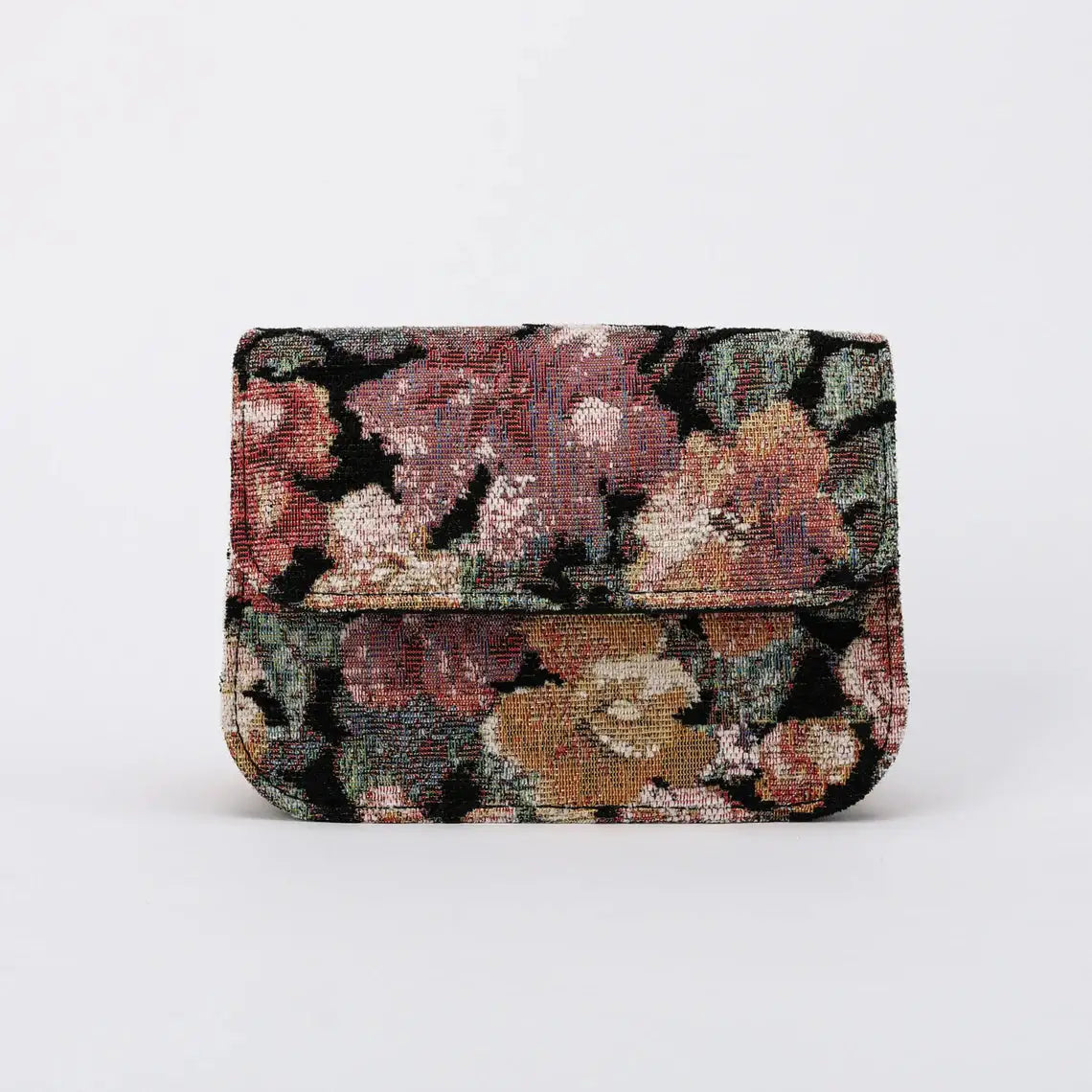 Floral Rose Flap Crossbody Bag carpet bag of America overview