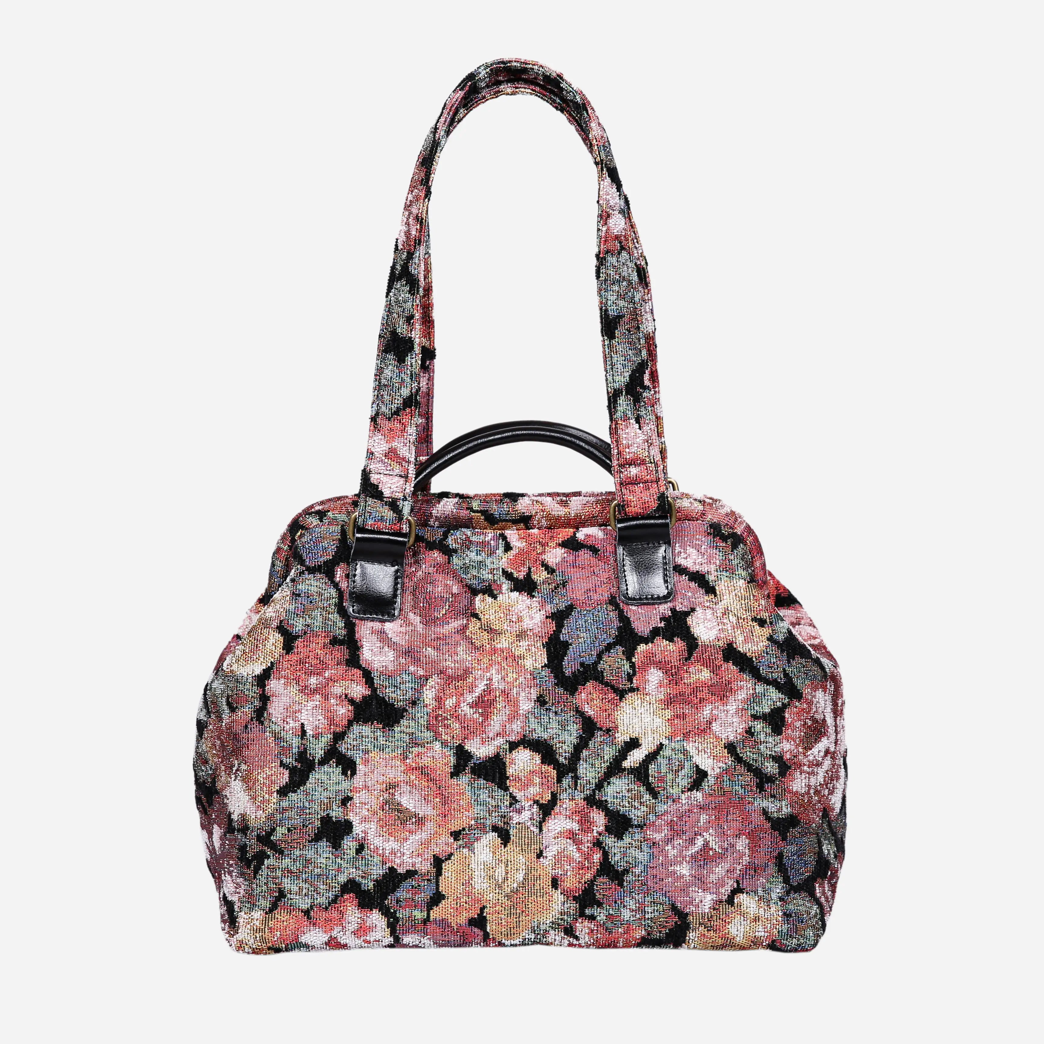 Floral Rose Knitting Project Bag  of America-with shoulder strap