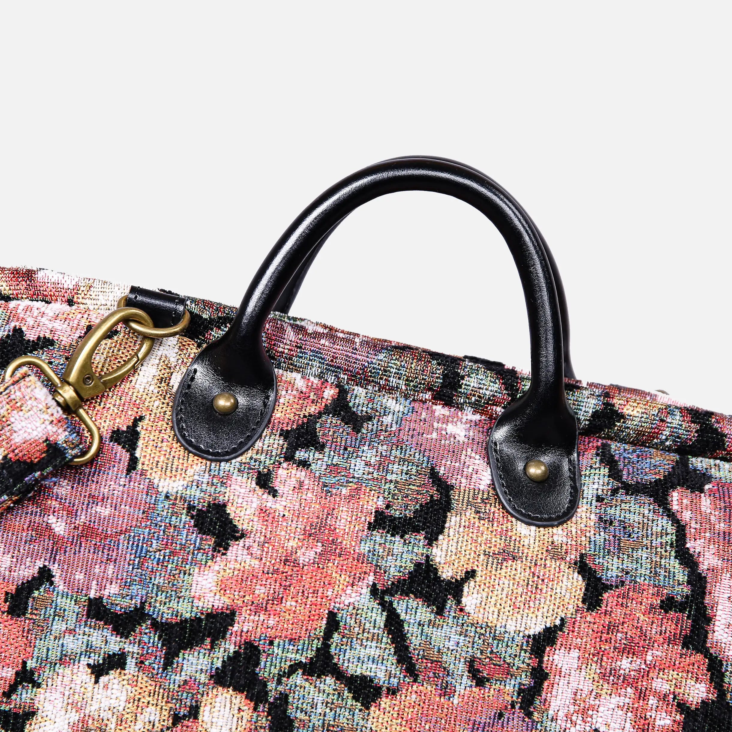 Floral Rose Laptop Work Bag carpet bag of America handle