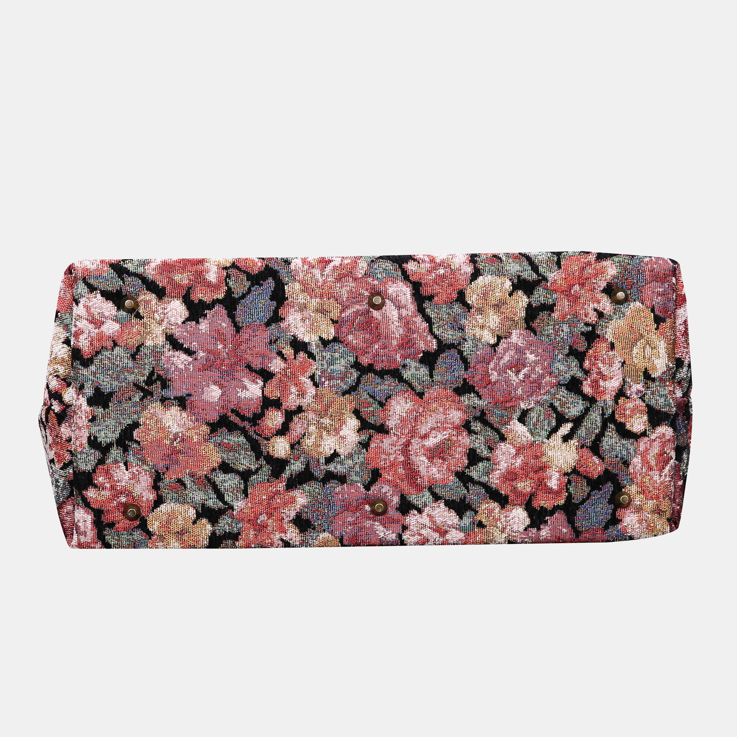 Floral Rose Large Carpetbag  of America bottom
