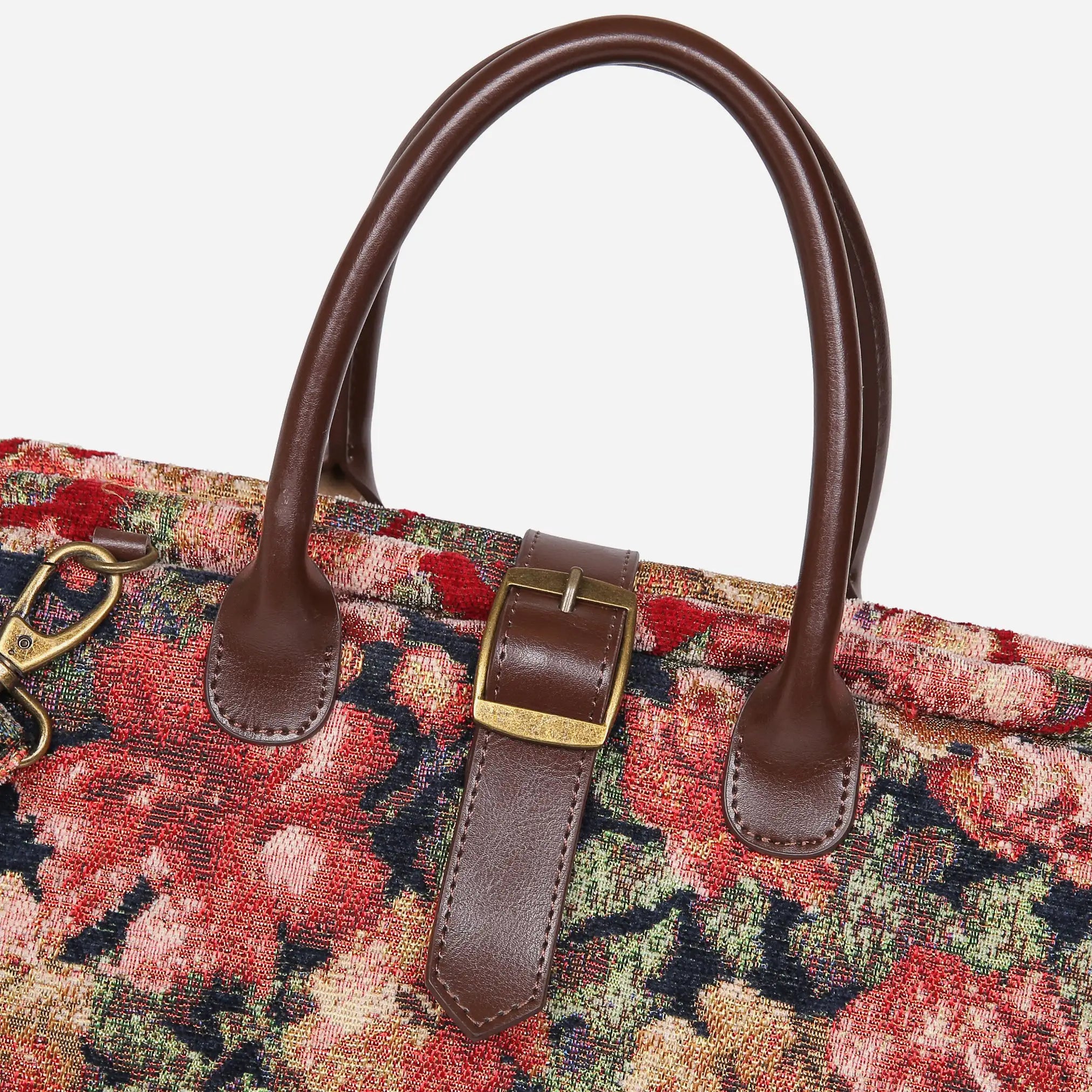 Floral Rose Mary Poppins Weekender Carpet Bag of America buckle