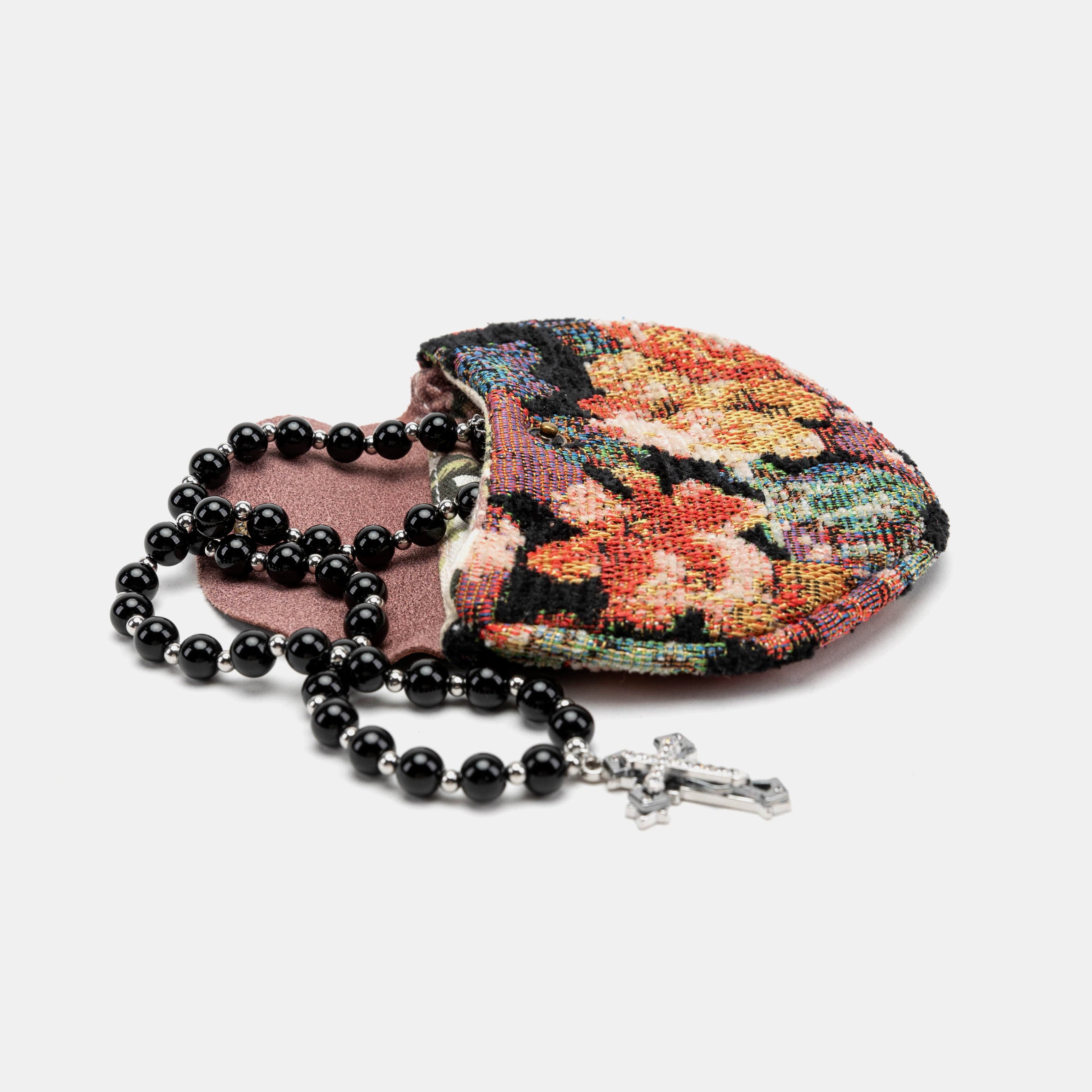 Floral Rose Rosary Bag Carpetbag of America main