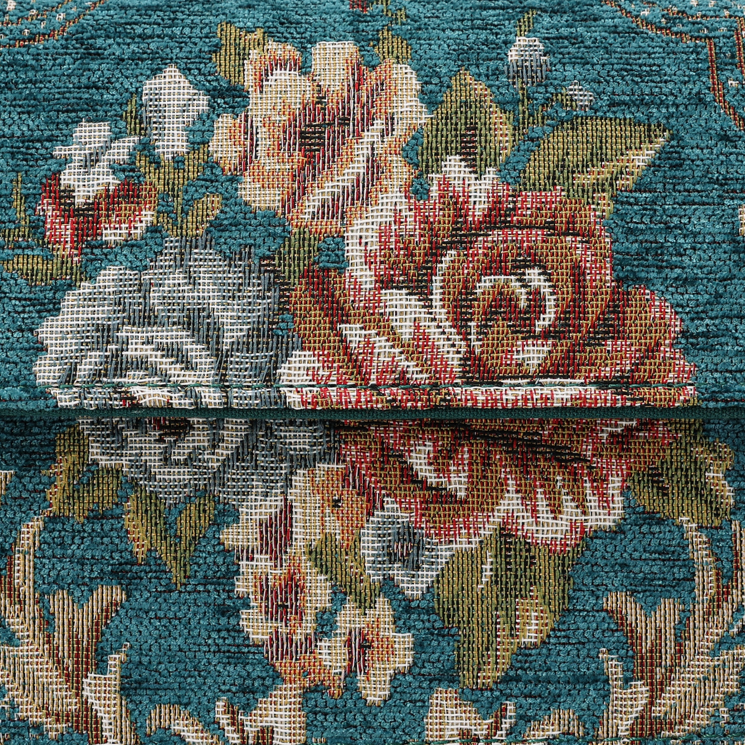 Floral Teal Flap Crossbody Bag carpet bag of America pattern
