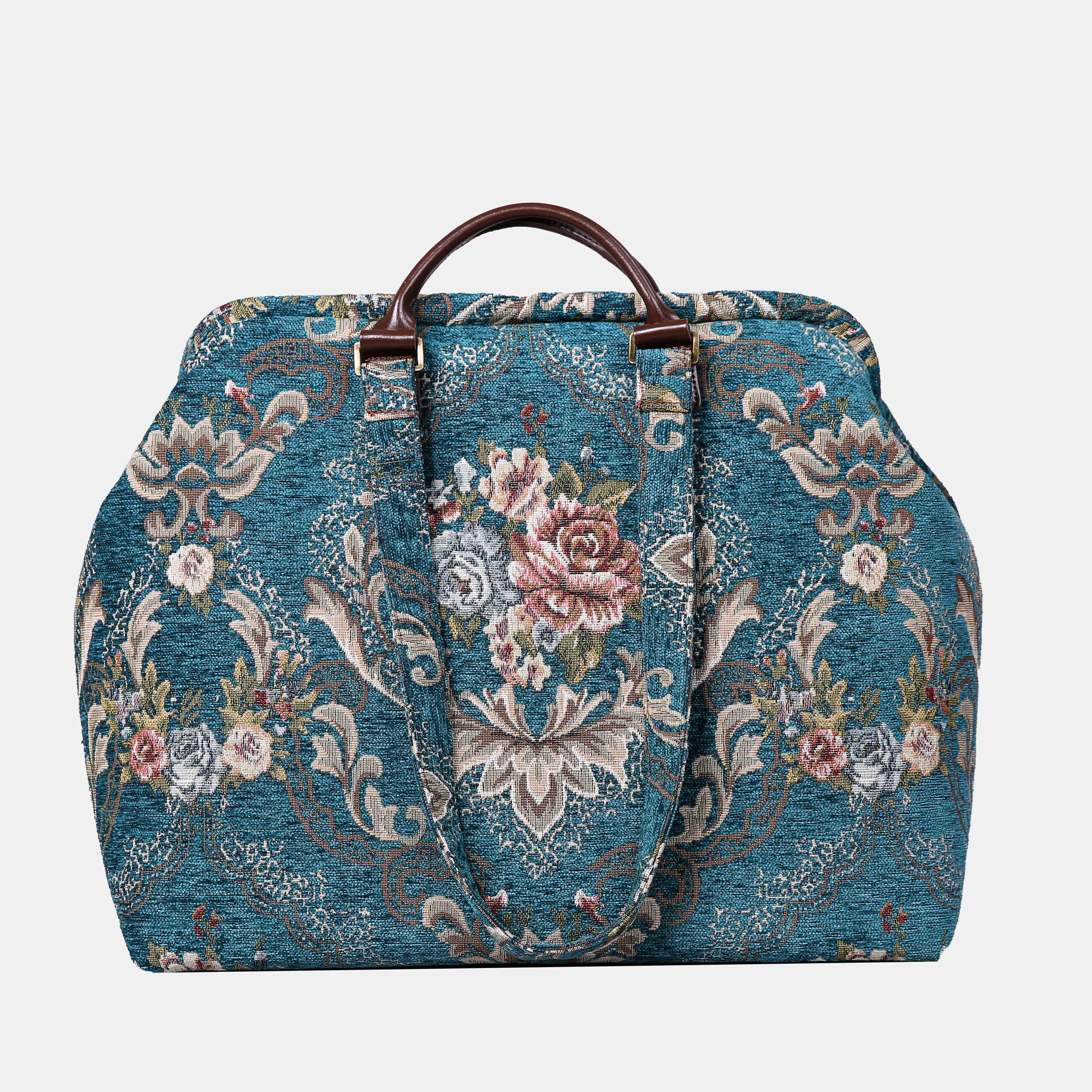 Floral Teal Knitting Project Bag  of America-main