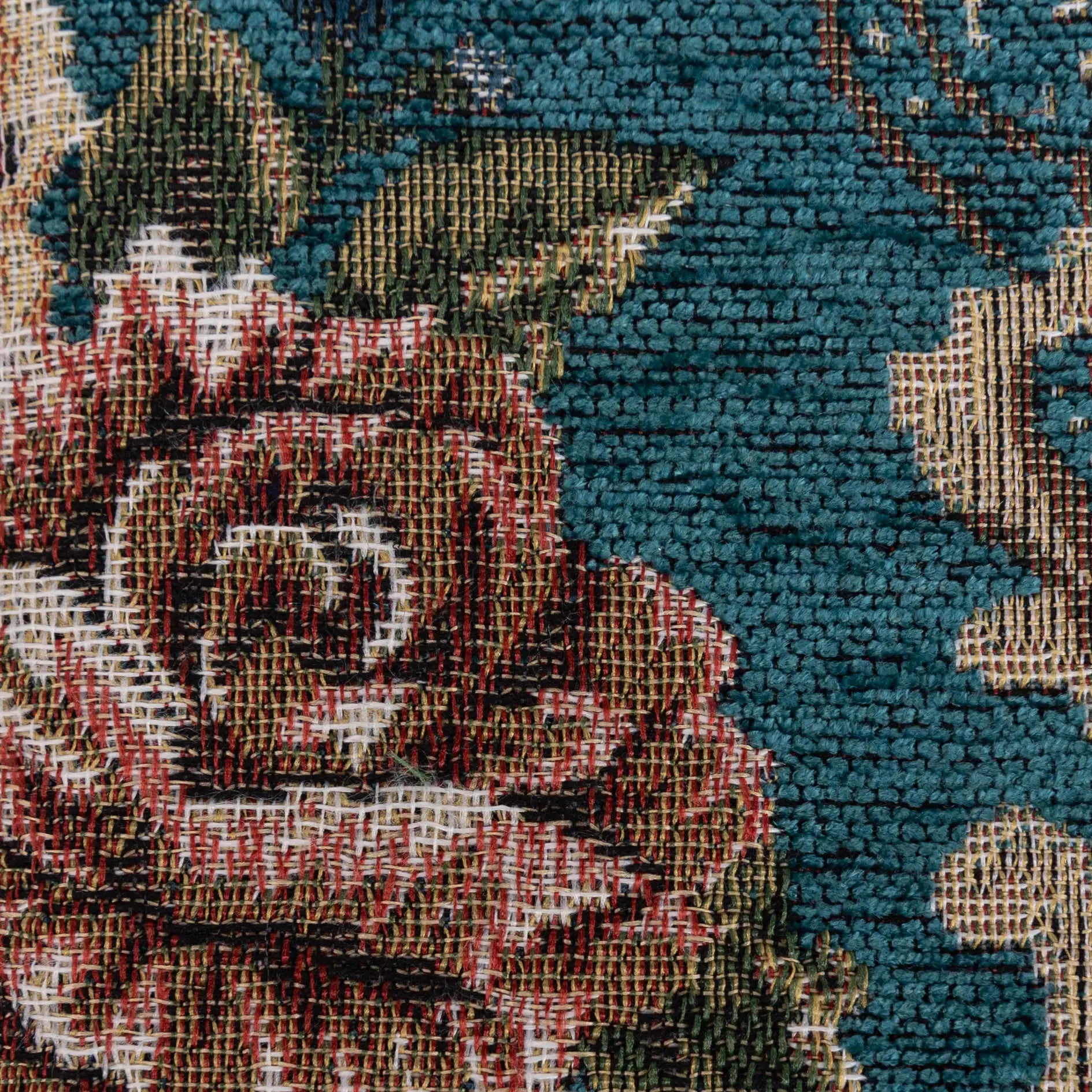 Floral Teal Passport Cover of America  detail