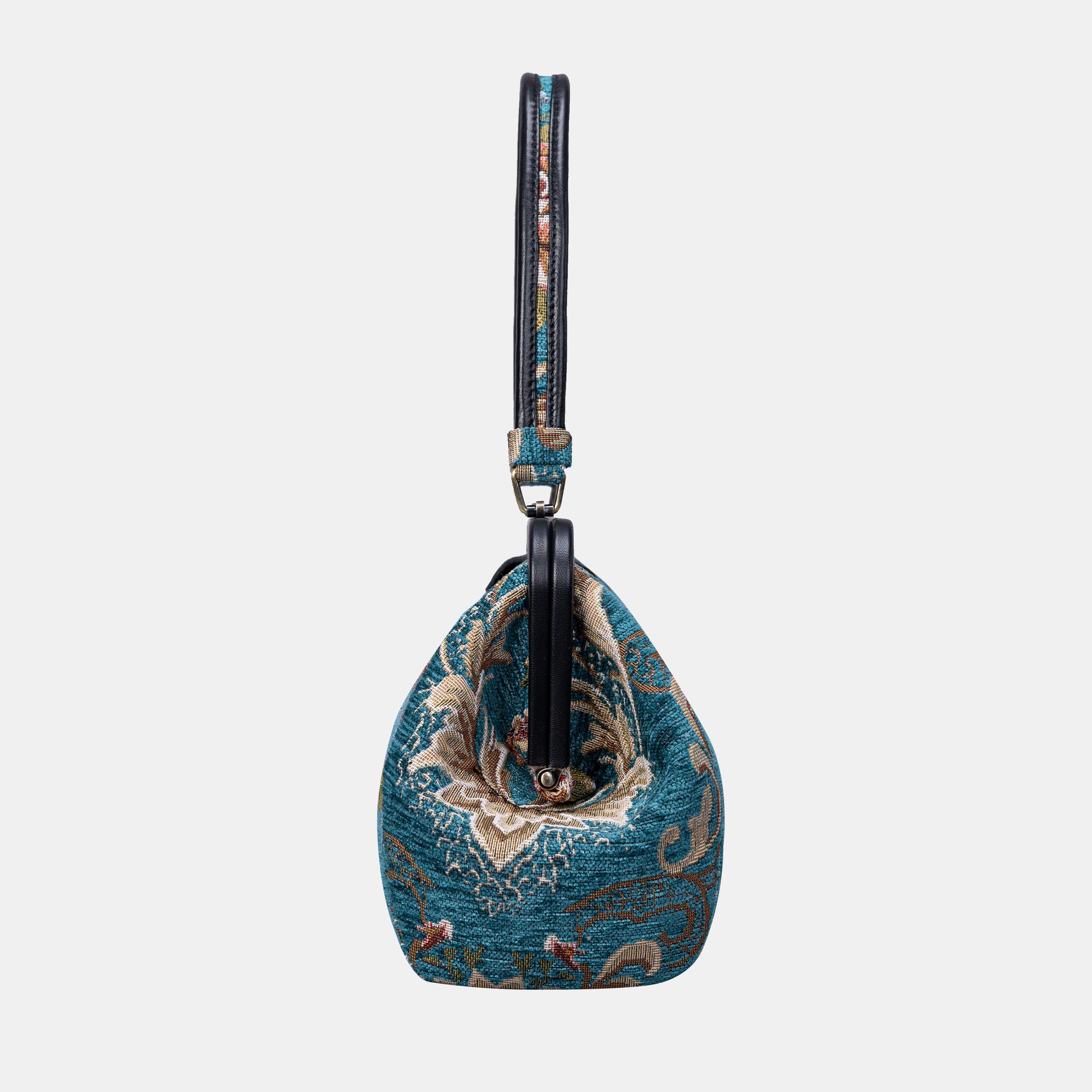 Floral Teal Shoulder Bag  of America side