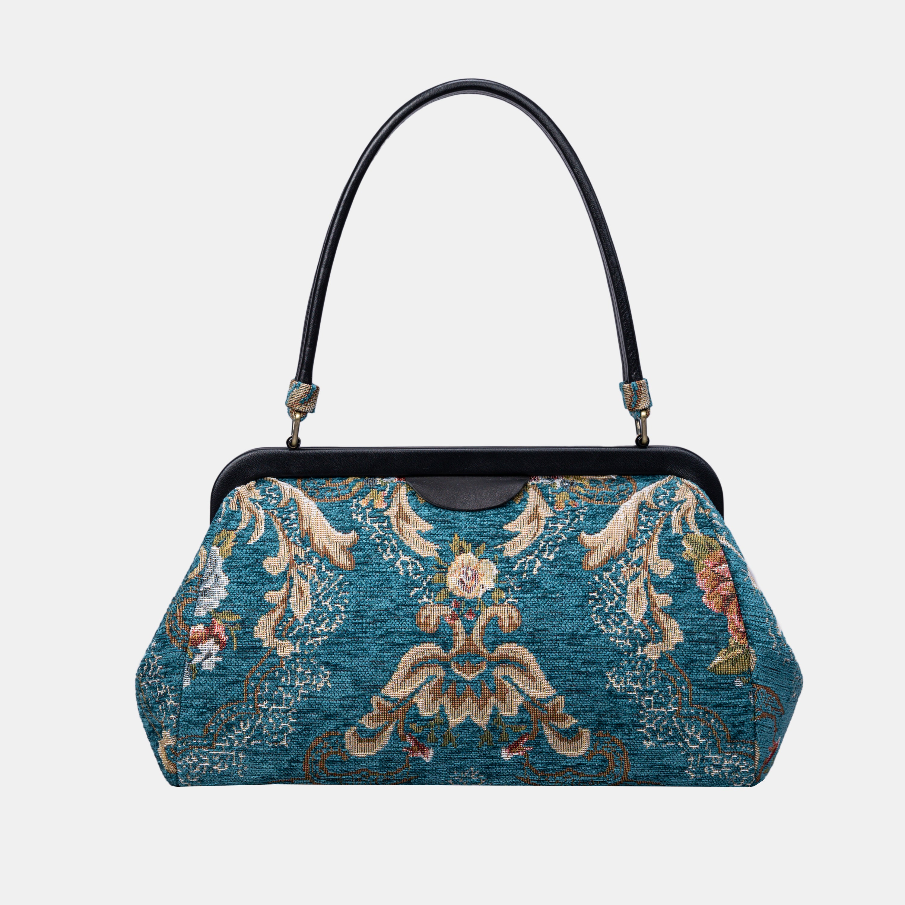 Floral Teal Shoulder Bag  of America back
