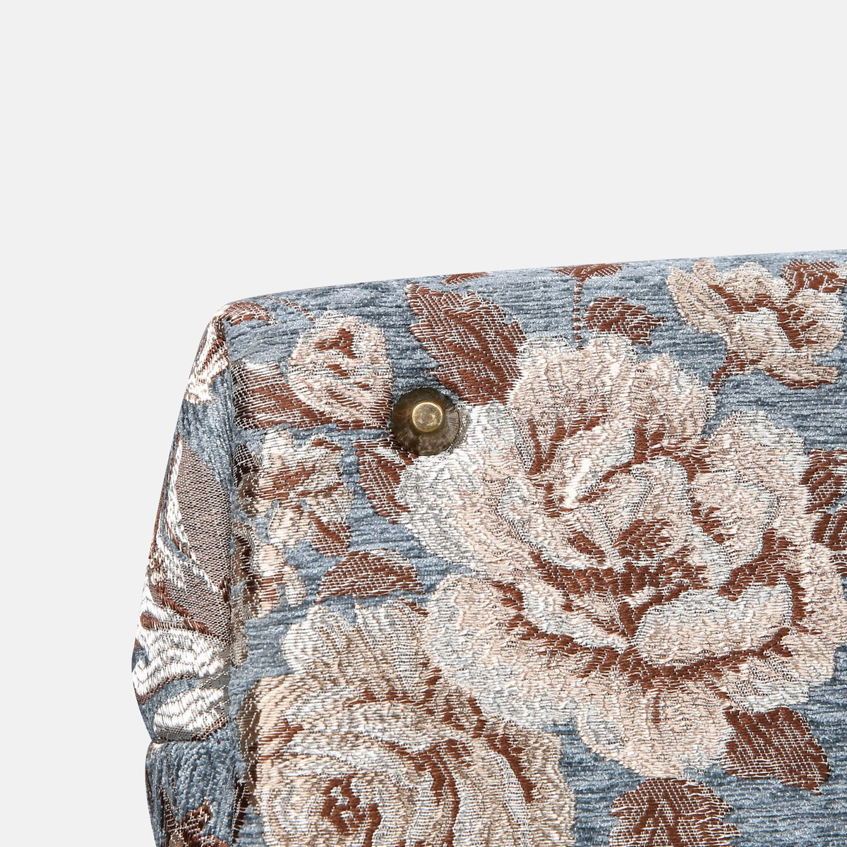 Floral Windy Blue Mary Poppins Weekender carpet bag MCW Handmade bottom details