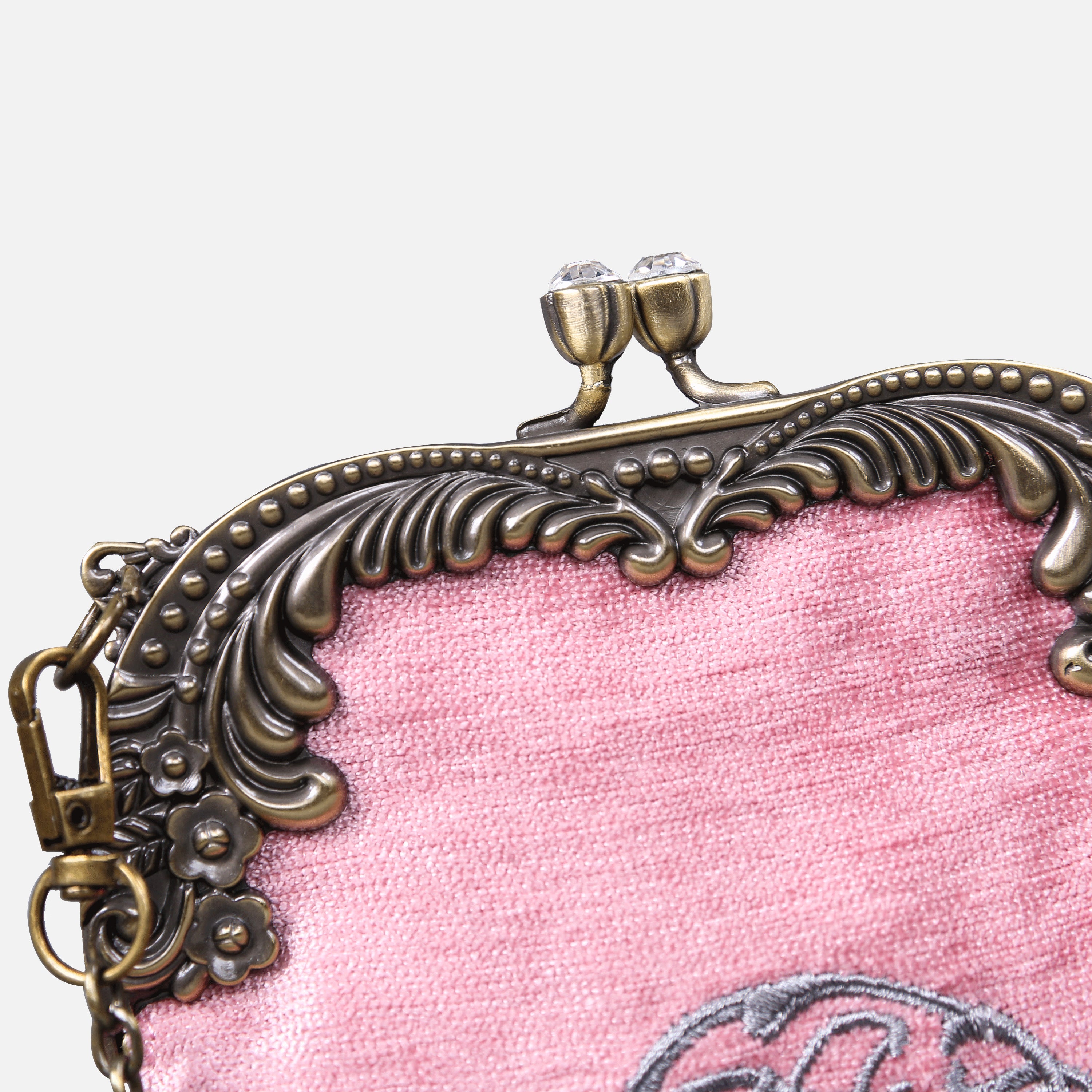 French Swirl  Chatelaine Purses carpet bag of America detail