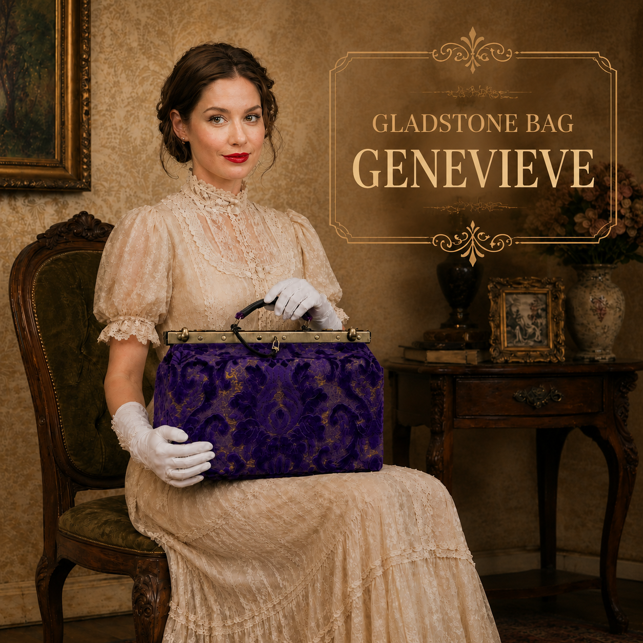 Gladstone bag Genevieve MCW carpetbag of America made in USA
