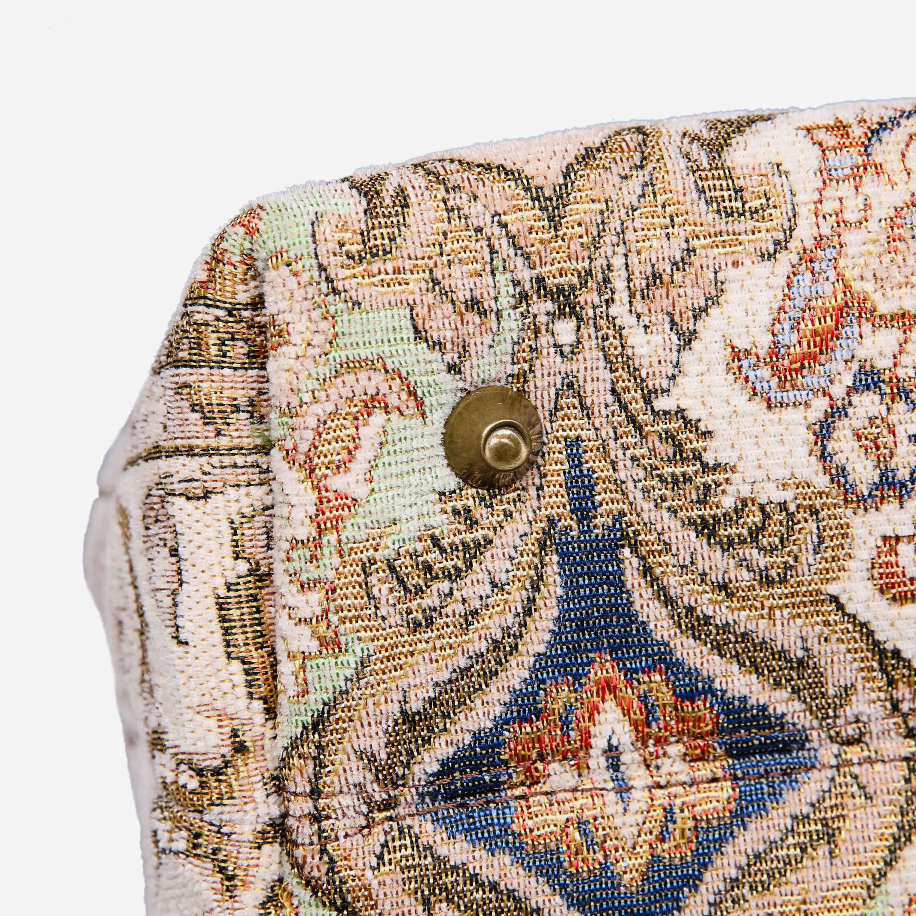 Golden Age Beige Carpet Handbag Purse carpet bag MCW Handmade bottom