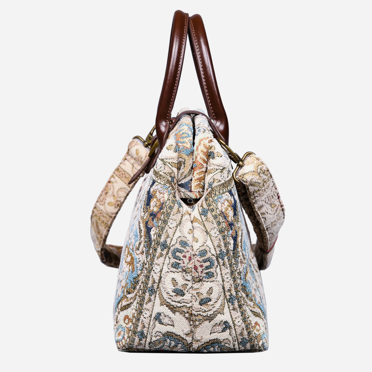 Golden Age Blue Carpet Handbag Purse carpet bag MCW Handmade side