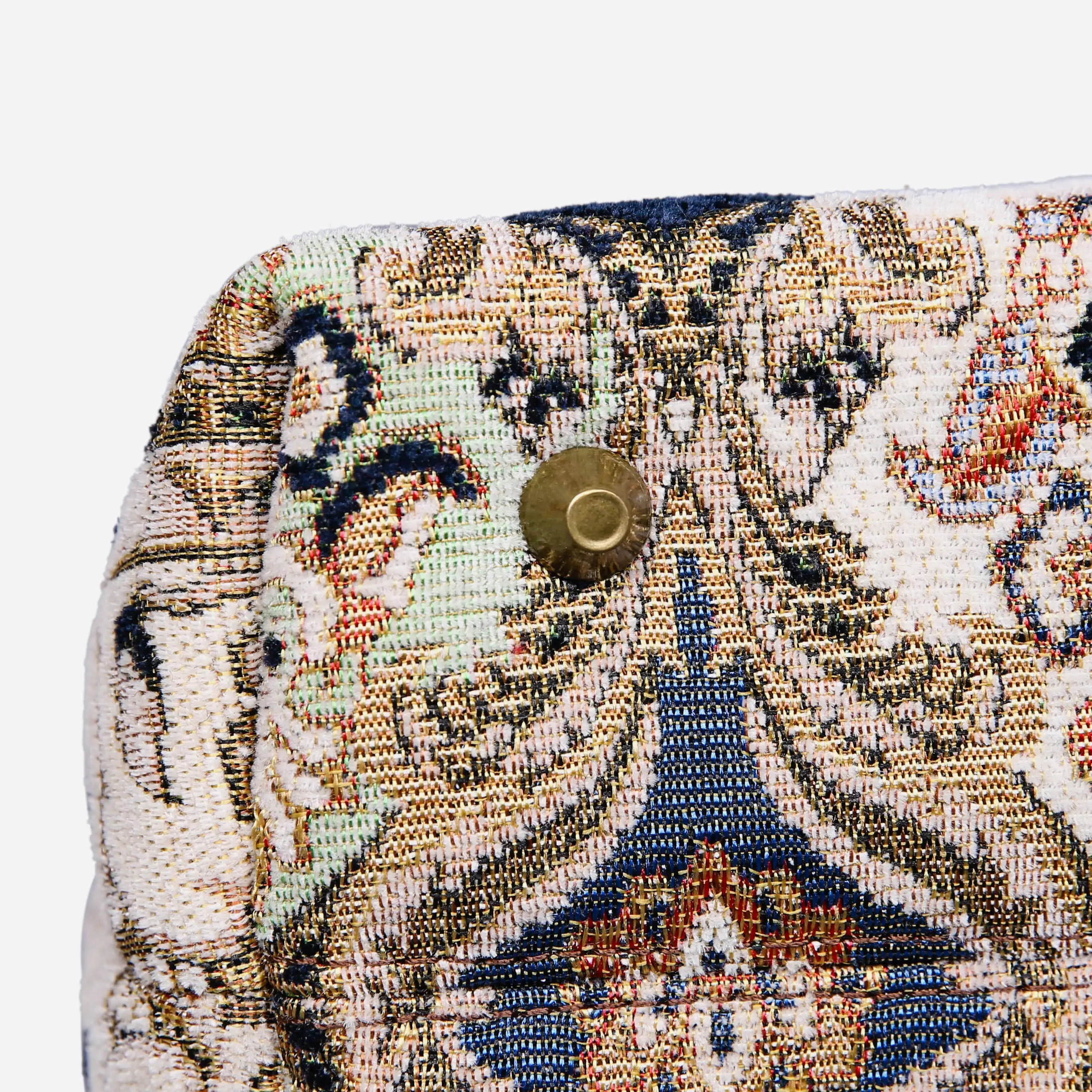 Golden Age Navy Carpet Handbag Purse of America bottom