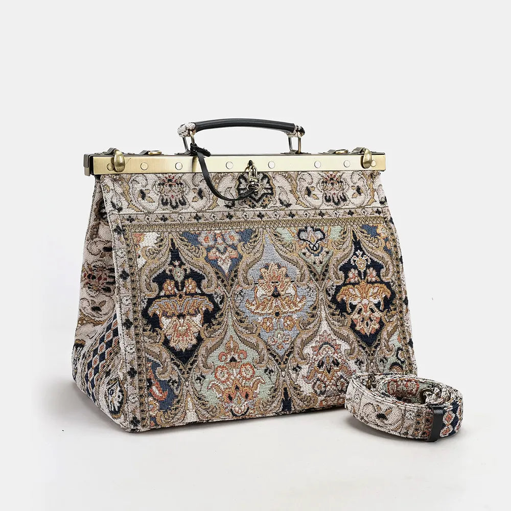 Golden Age Navy Celine Carpet Gladstone Bag of America main