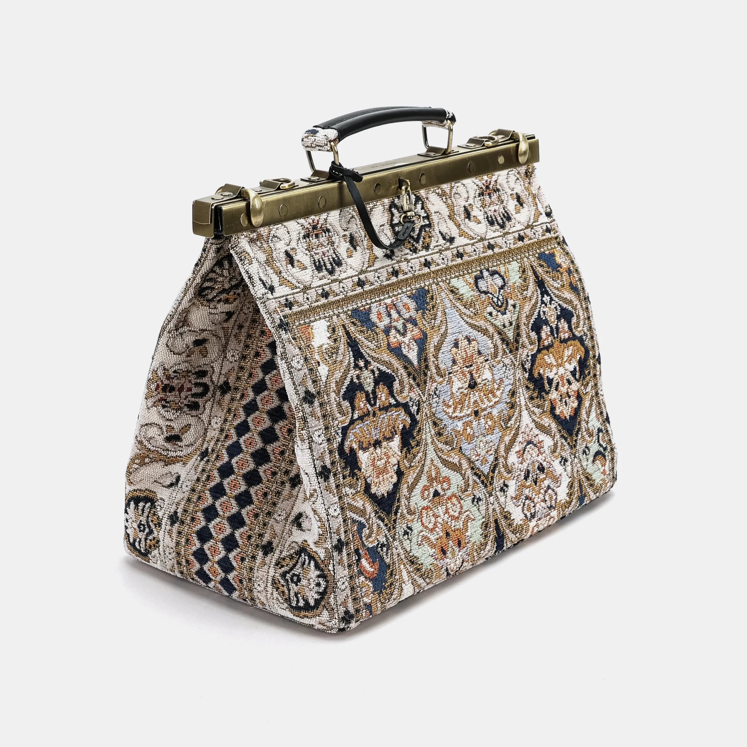 Golden Age Navy Celine Carpet Gladstone Bag of America side