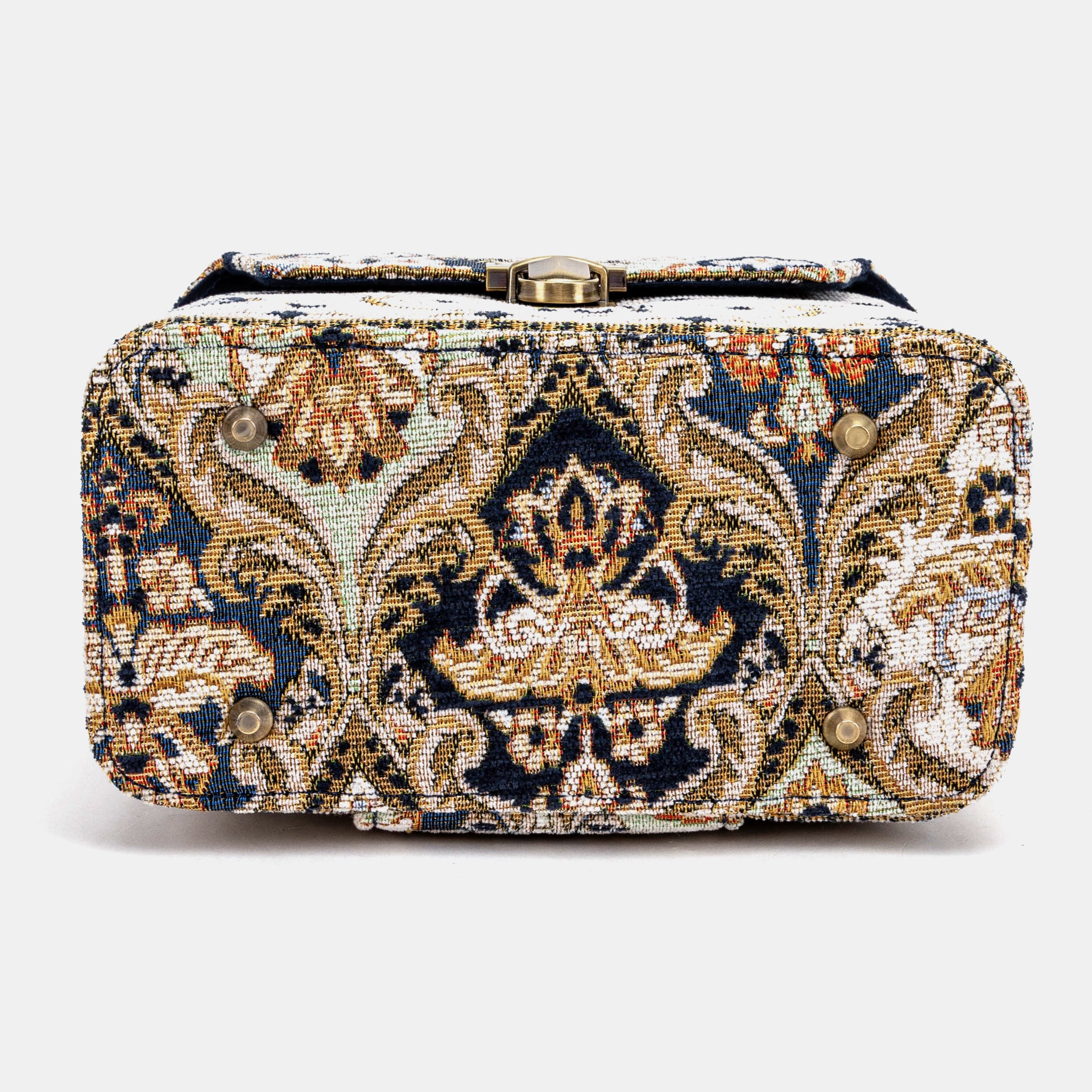 Golden Age Navy Clara Medium Train Case Purse of America bottom