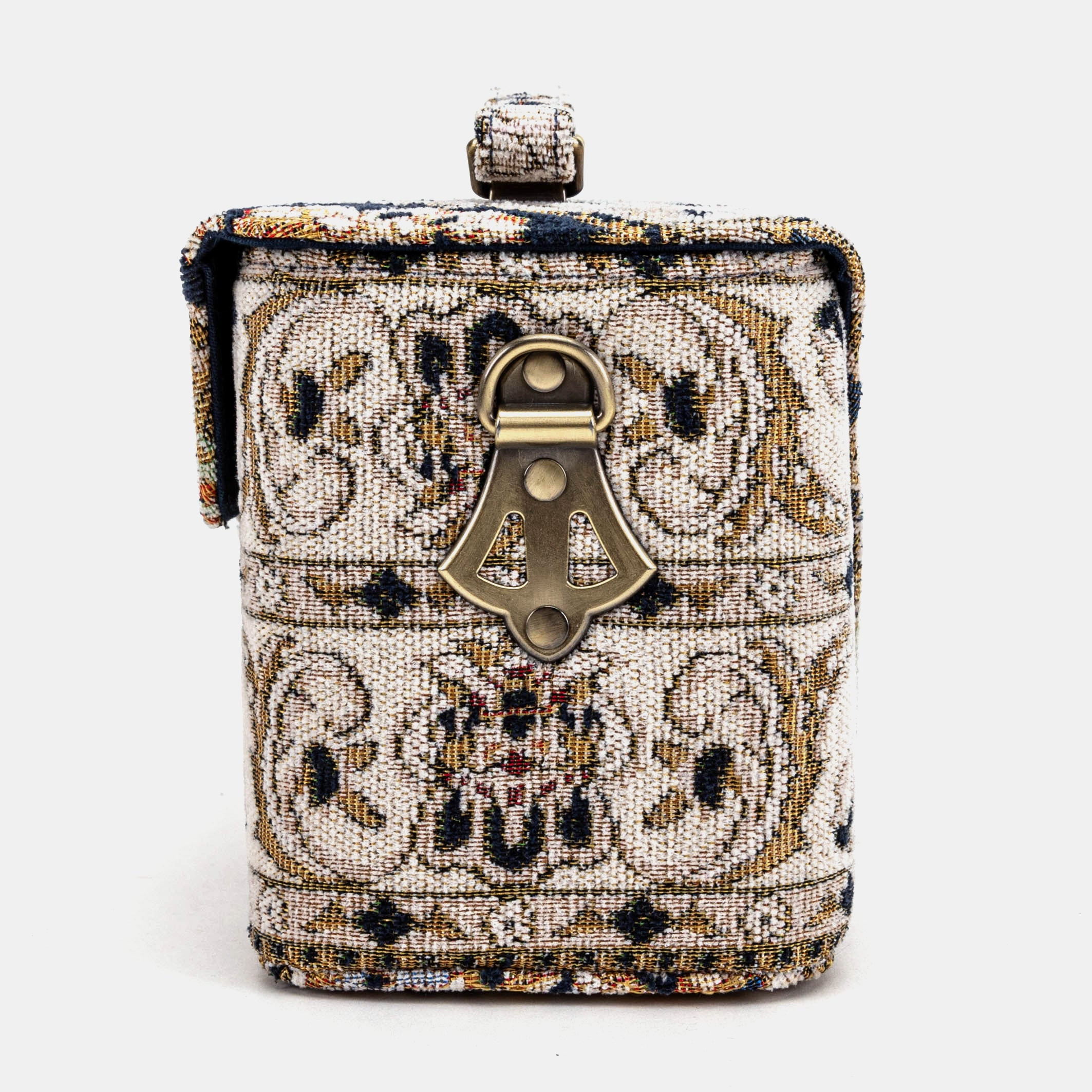 Golden Age Navy Clara Medium Train Case Purse s of America side