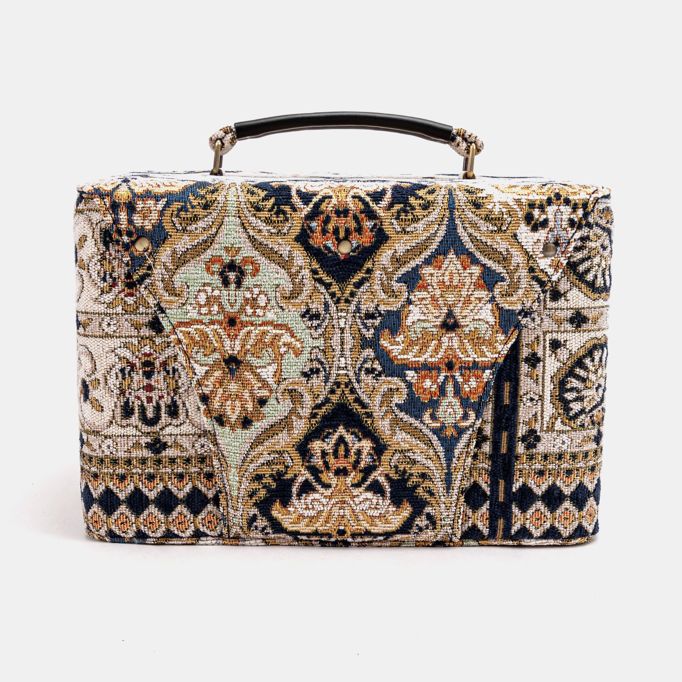 Golden Age Navy Josephine Large Train Case back