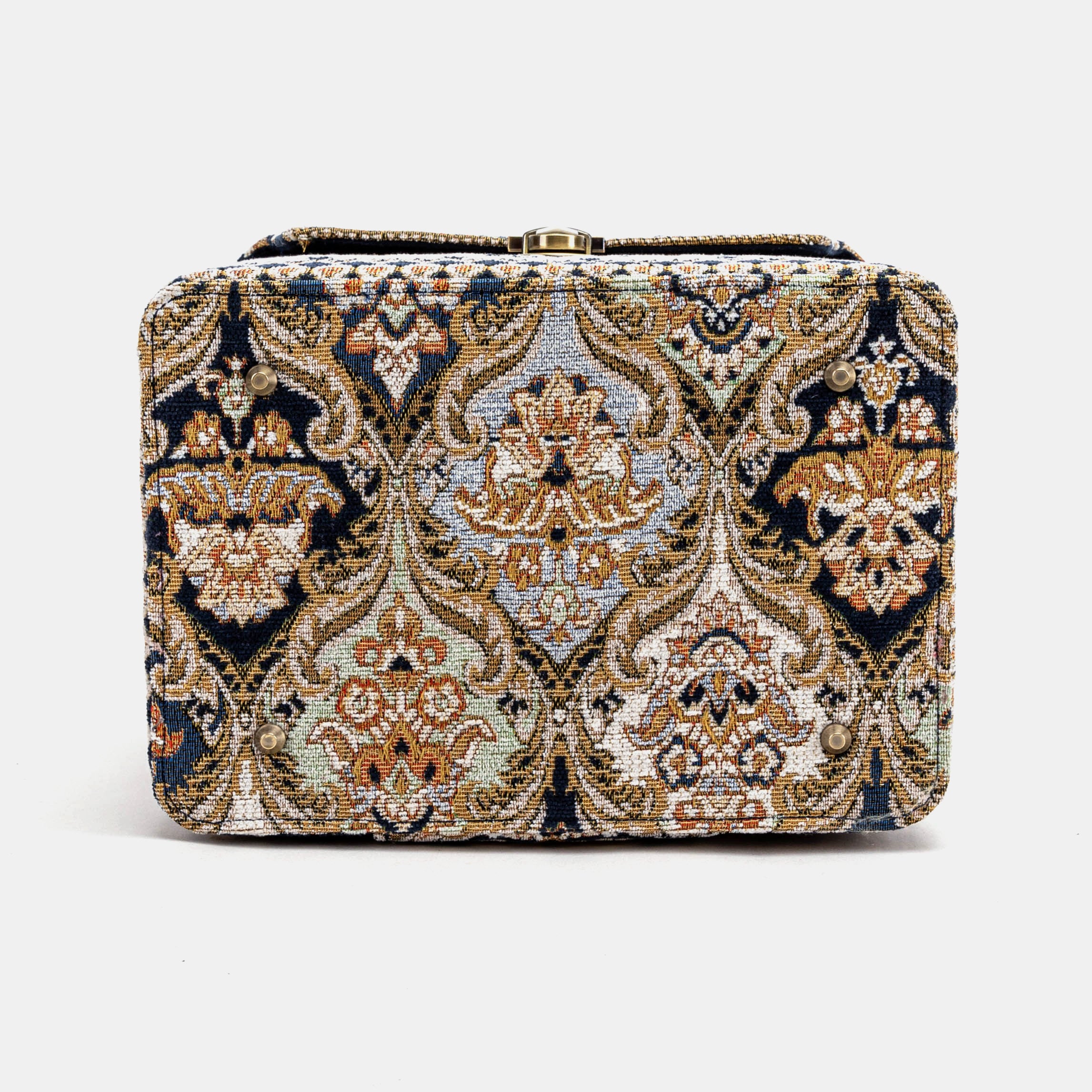 Golden Age Navy Josephine Large Train Case bottom