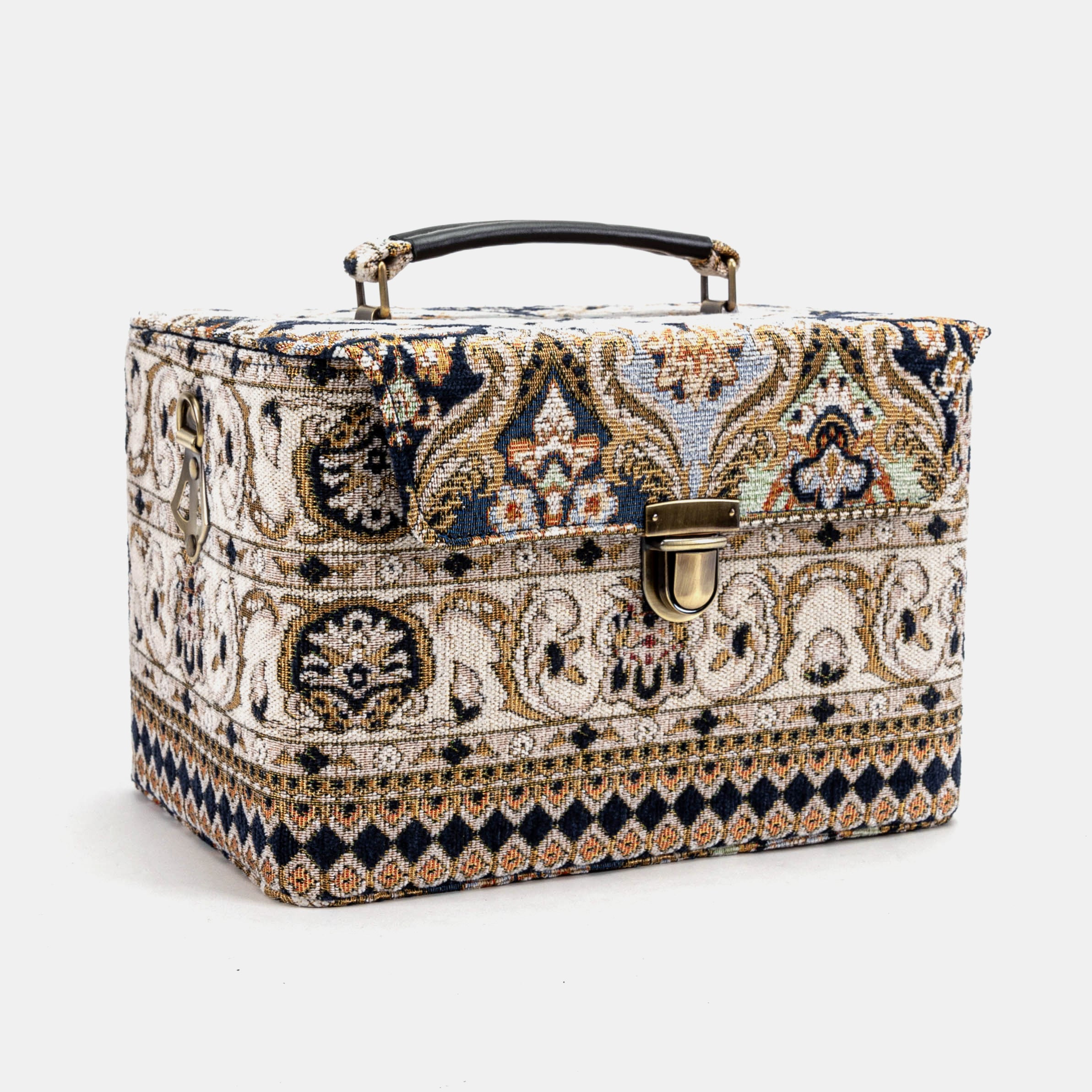 Golden Age Navy Josephine Large Train Case front side