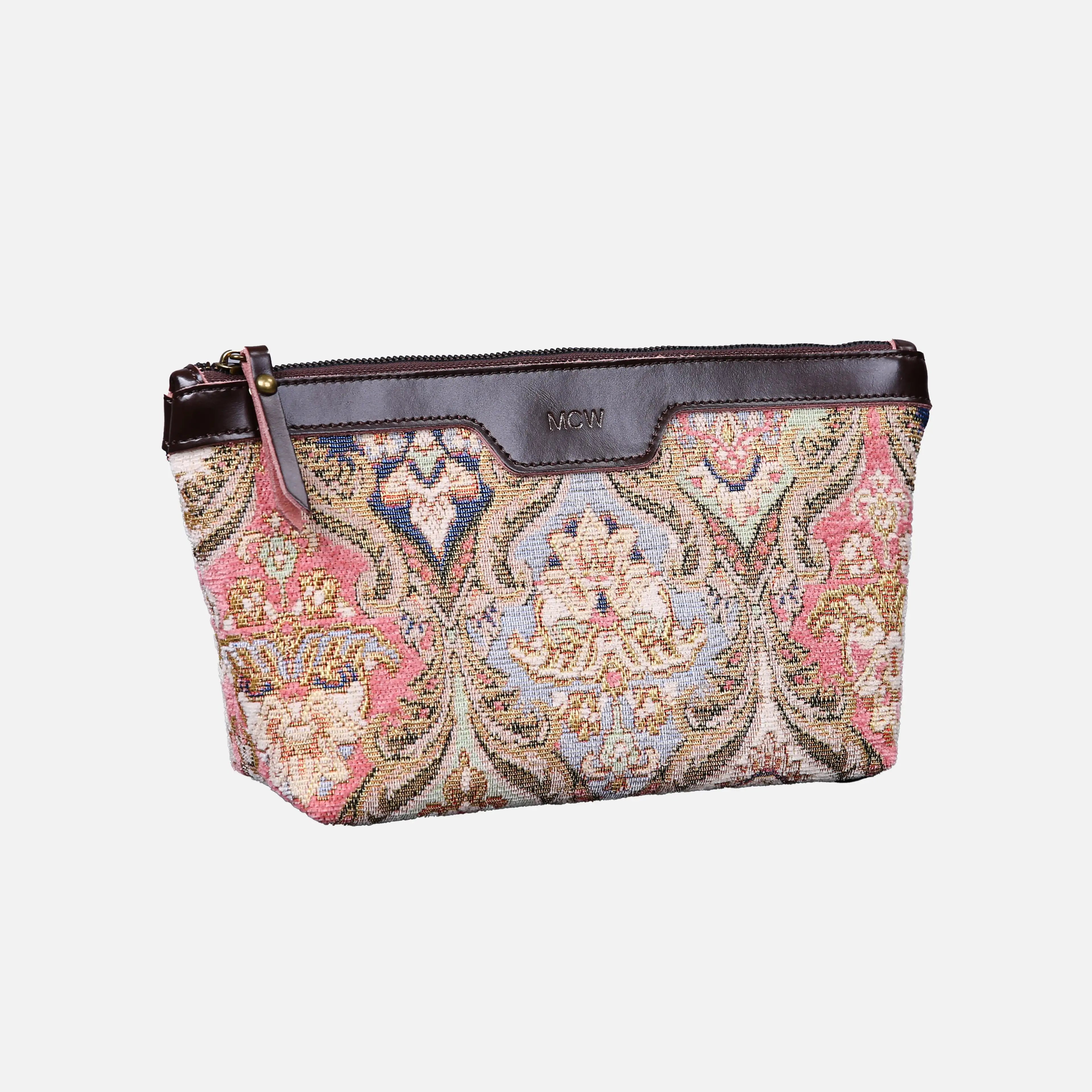 Golden Age Pink Carpet Makeup Bag carpet bag MCW Handmade front