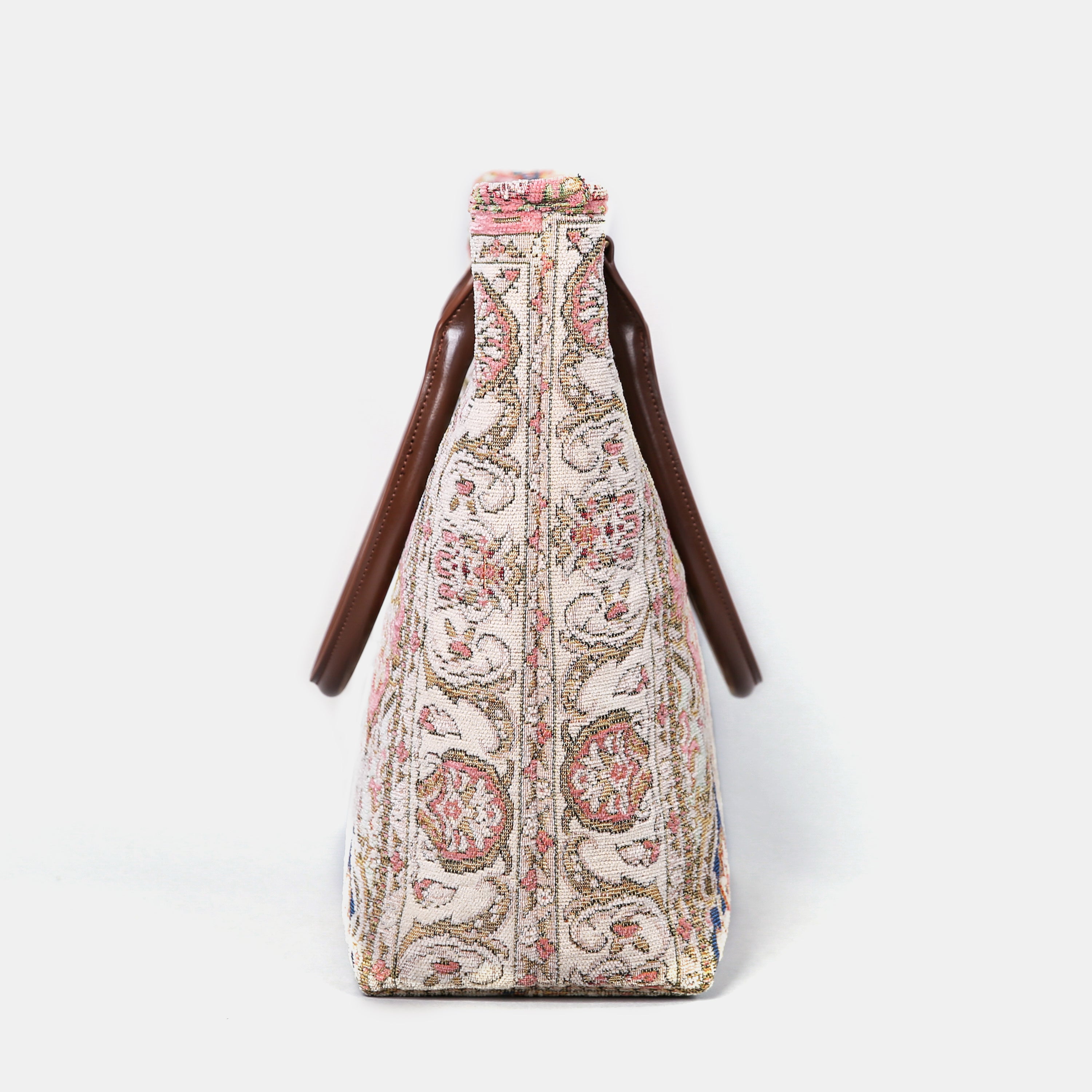 Golden Age Pink Carpet Tote Shopper carpet bag MCW Handmade of America side