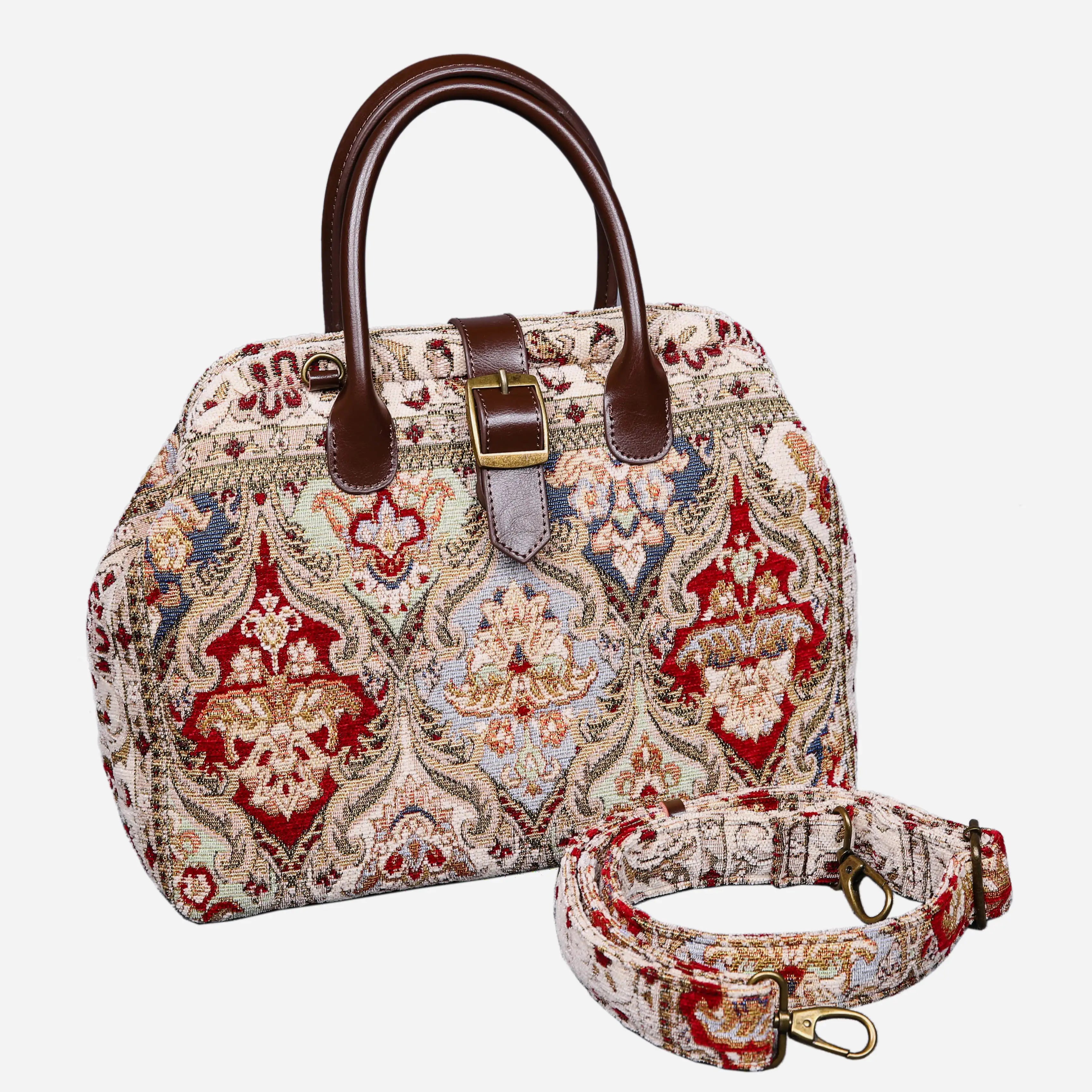 Golden Age Red Carpet Handbag Purse carpet bag MCW Handmade with shoulder strap