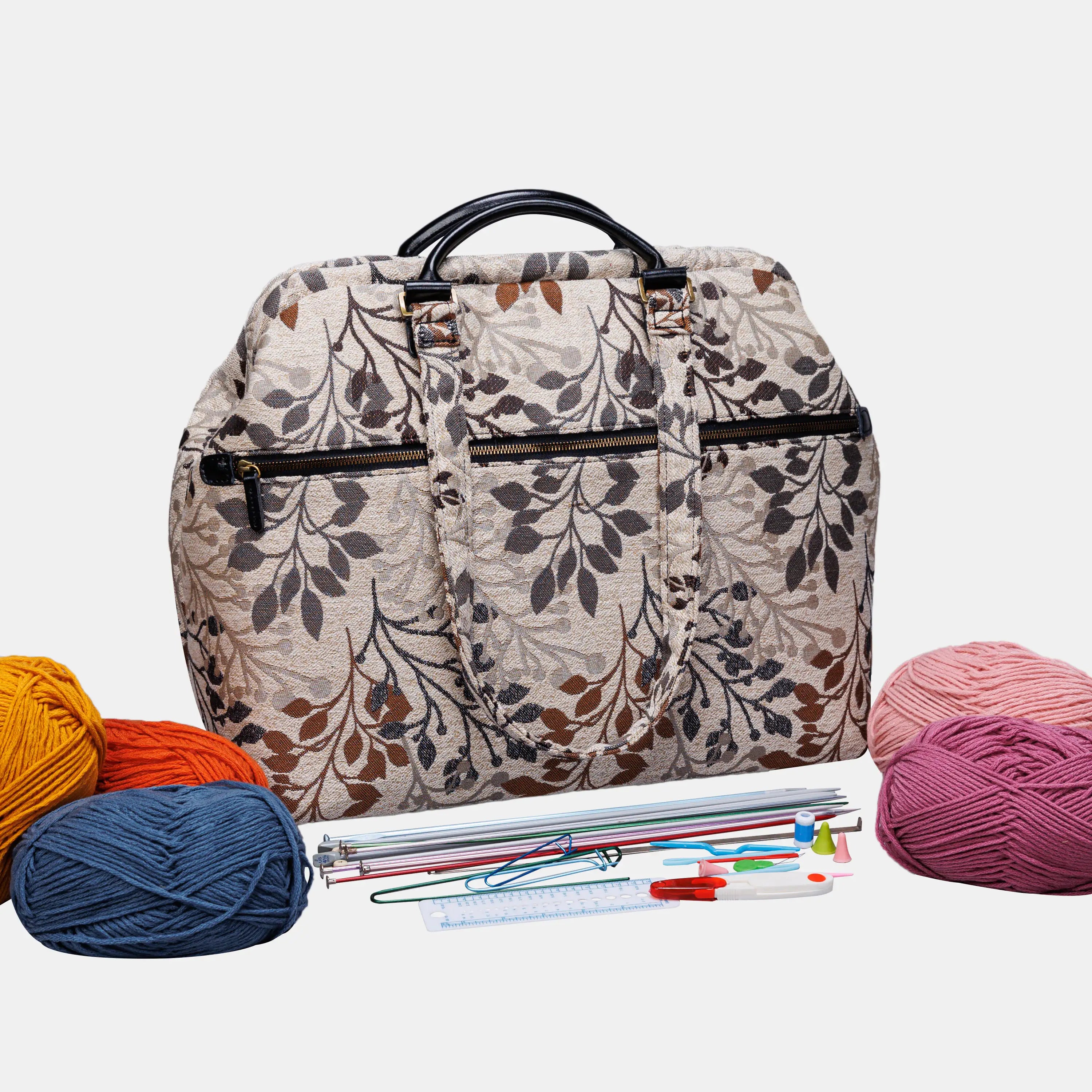 Grove Minimalist Knitting Project Bag  of America-with yarn ball